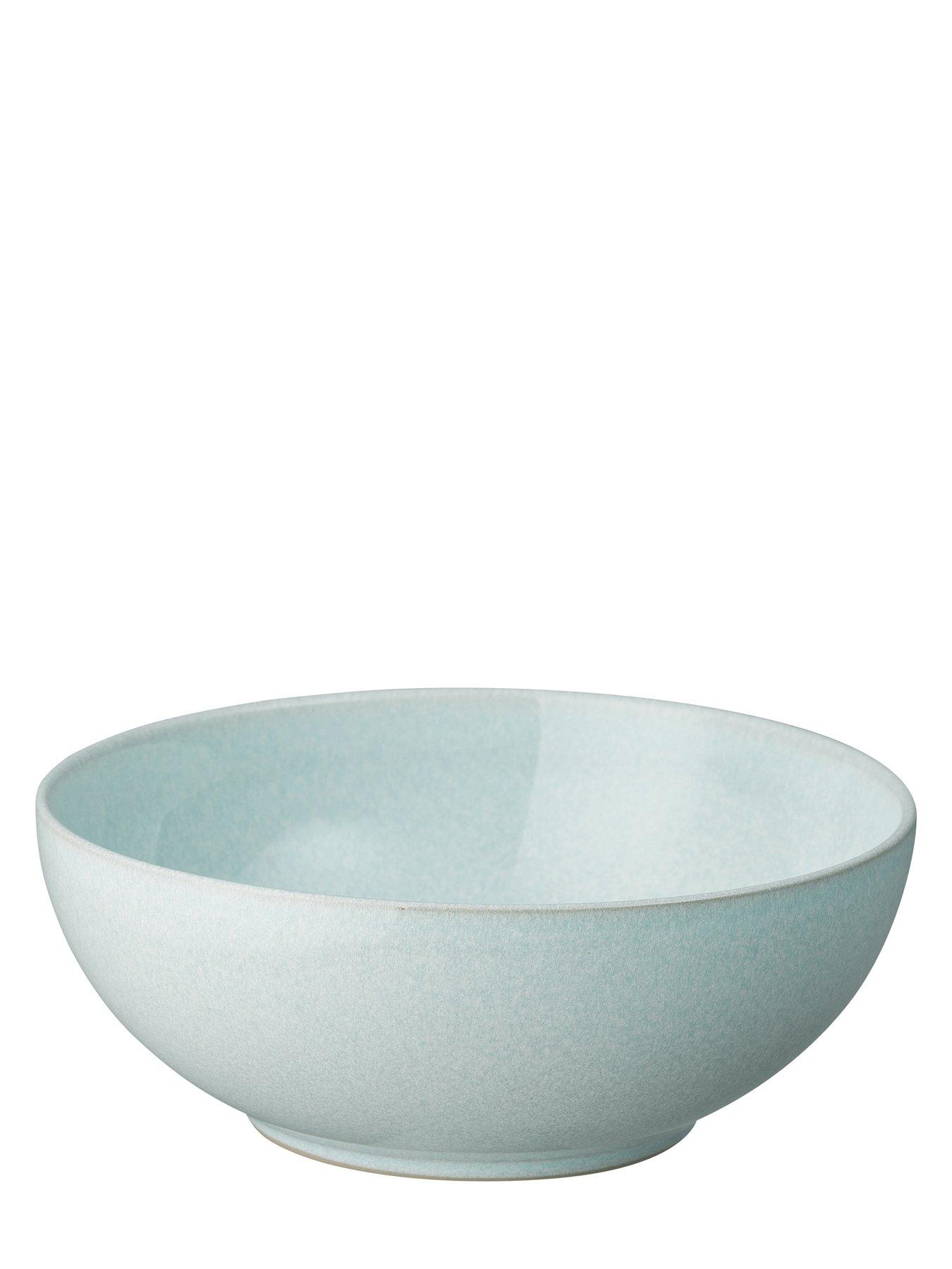  image of denby-elements-4-piece-cereal-bowl-set-in-light-jade-green