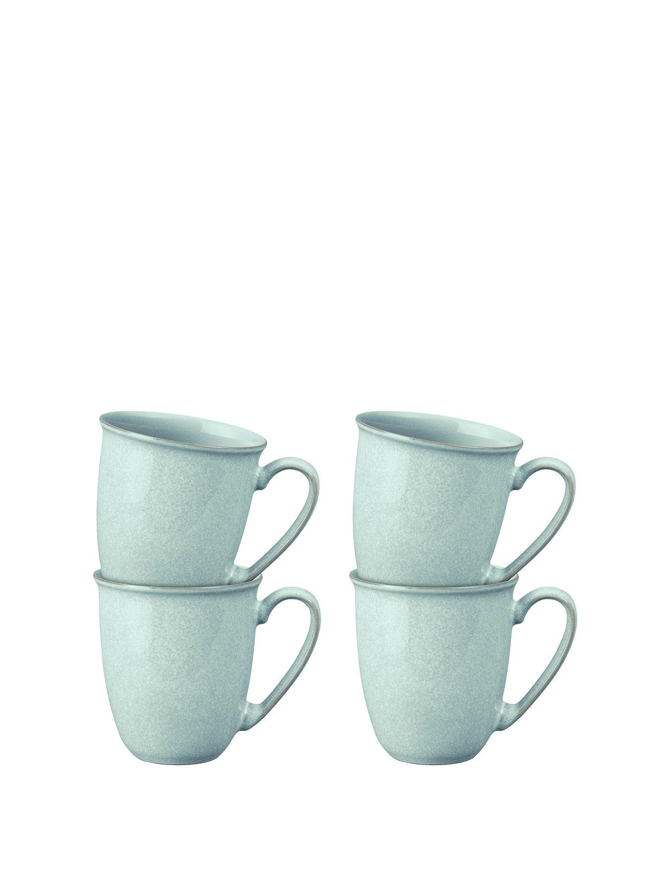  image of denby-elements-set-of-4-mugs-in-light-jade-green