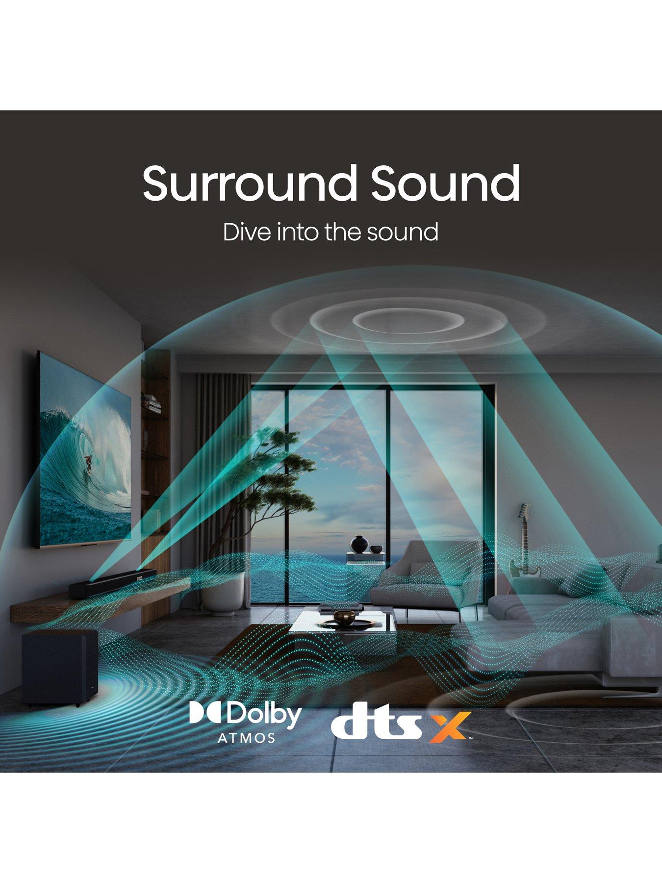  image of hisense-ax5125h-512-channel-500w-dolby-atmos-soundbar-with-wireless-subwoofer-and-turly-rear-speakers