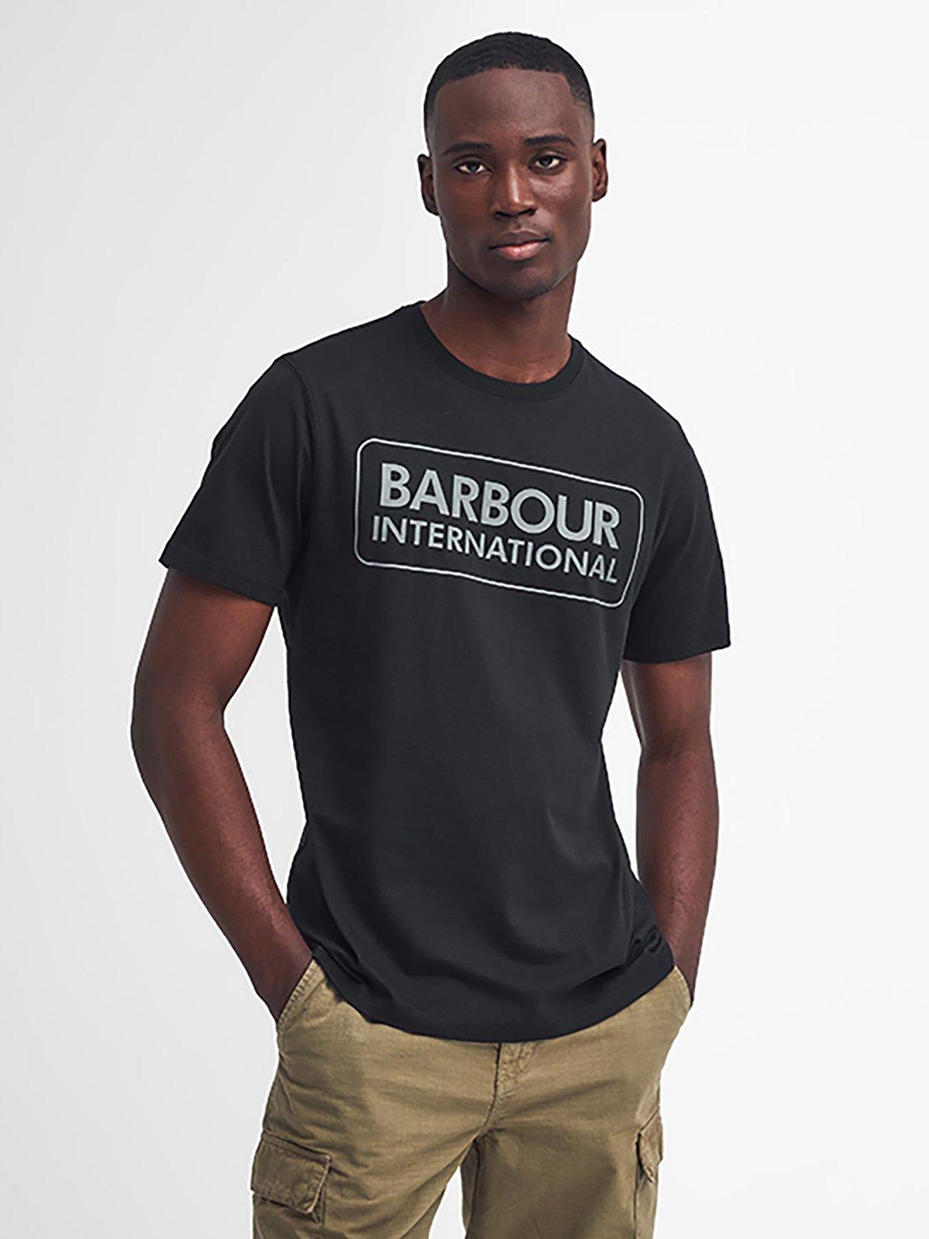 Barbour International Essential Large Logo Short Sleeve T-shirt - Black