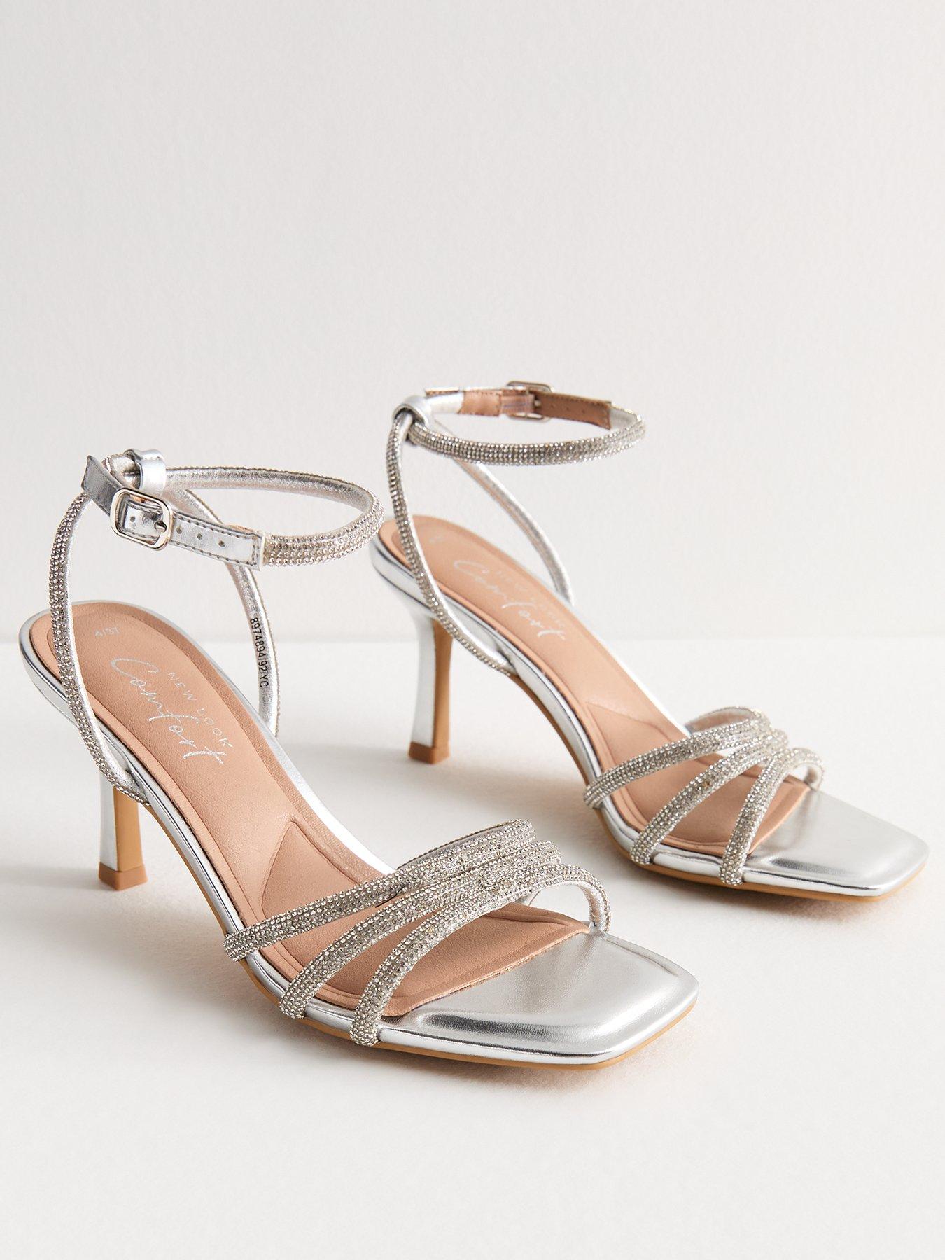 stillFront image of new-look-silver-diamanteacute-embellished-stiletto-sandals