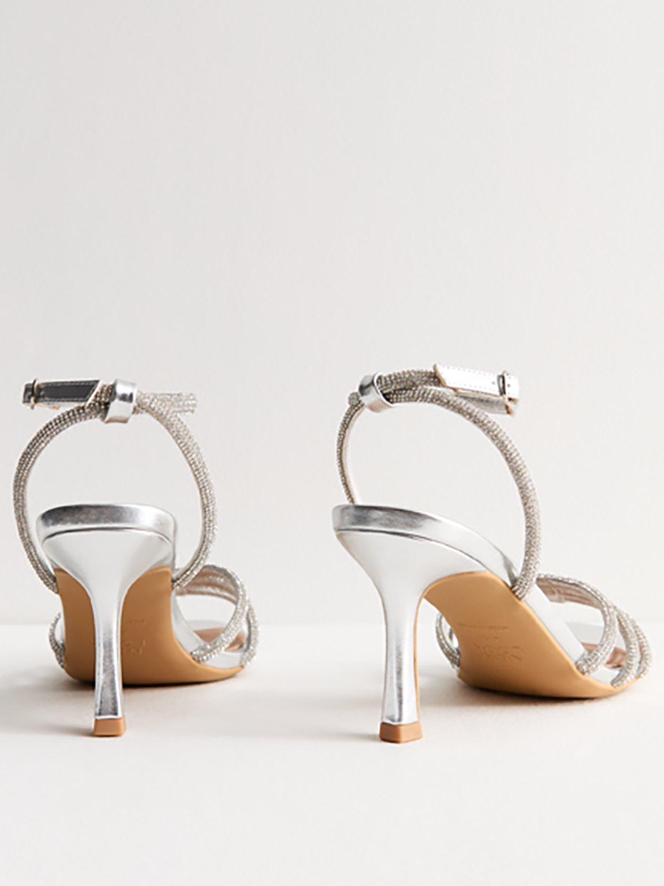  image of new-look-silver-diamanteacute-embellished-stiletto-sandals