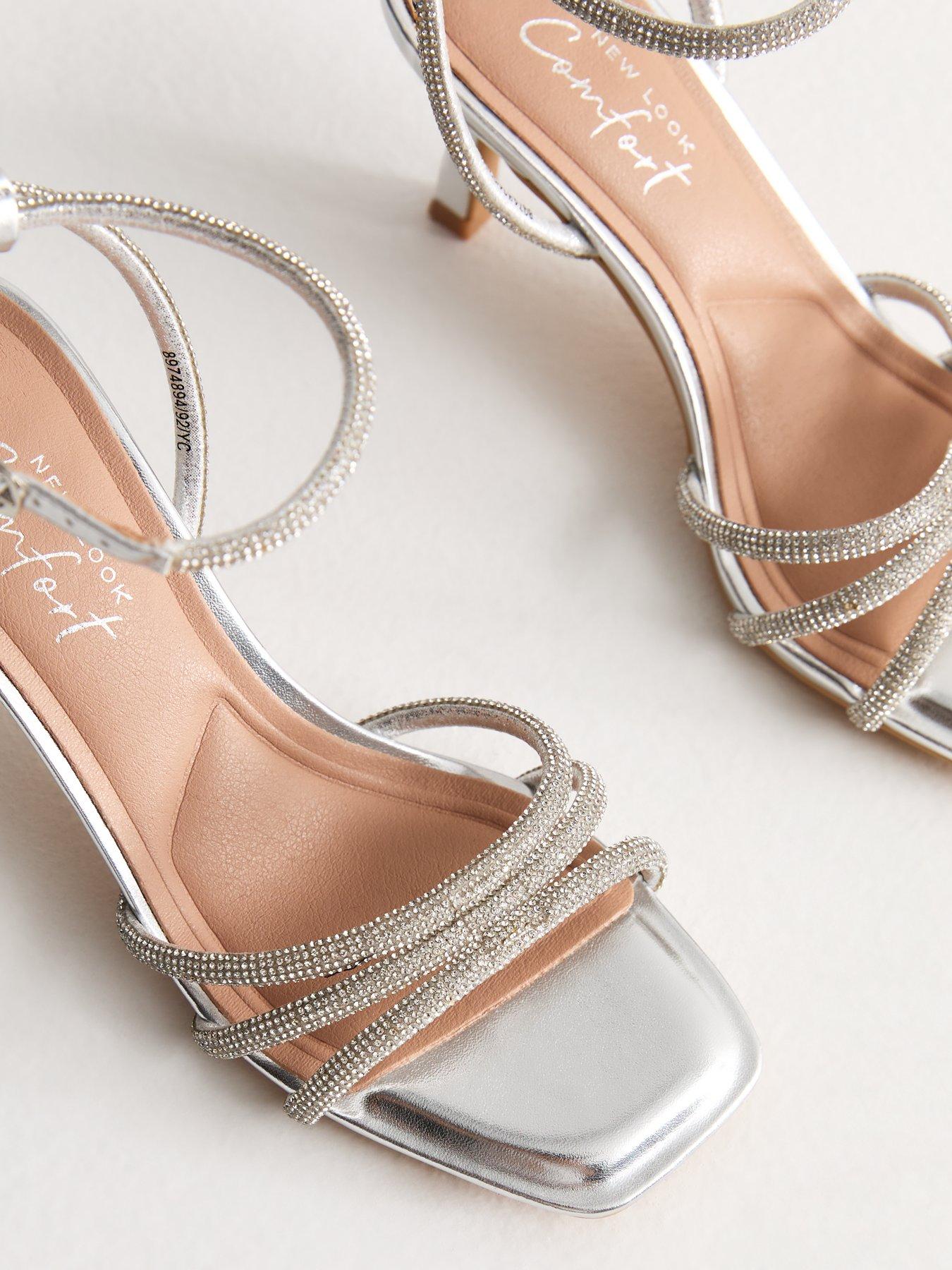  image of new-look-silver-diamanteacute-embellished-stiletto-sandals