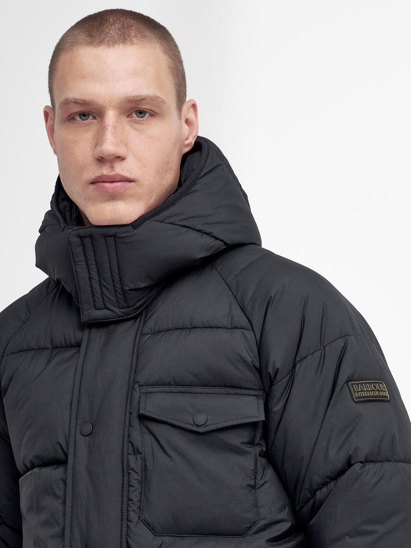 image of barbour-international-haze-hooded-padded-coat-black