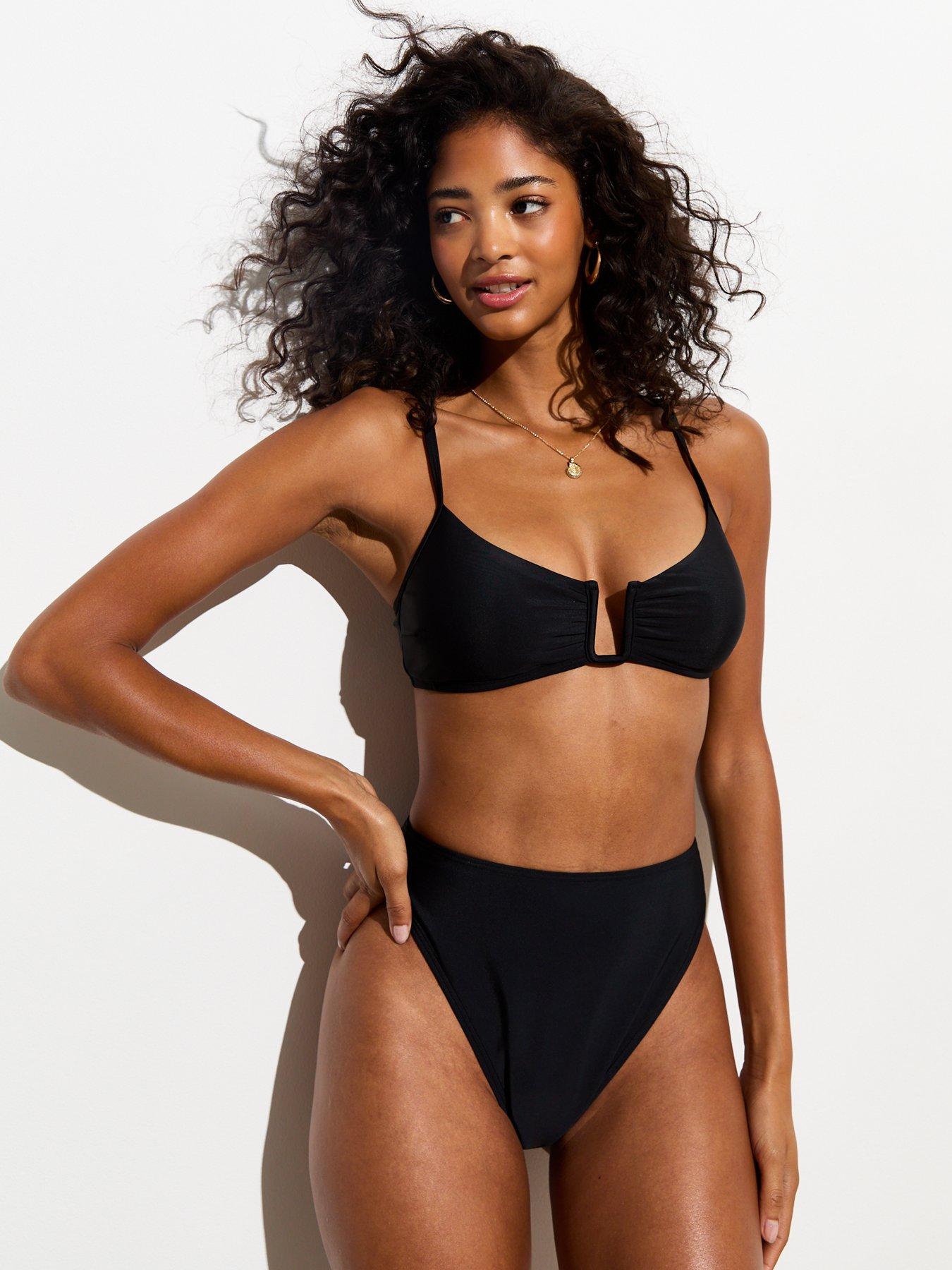  image of new-look-u-wire-bikini-top-black
