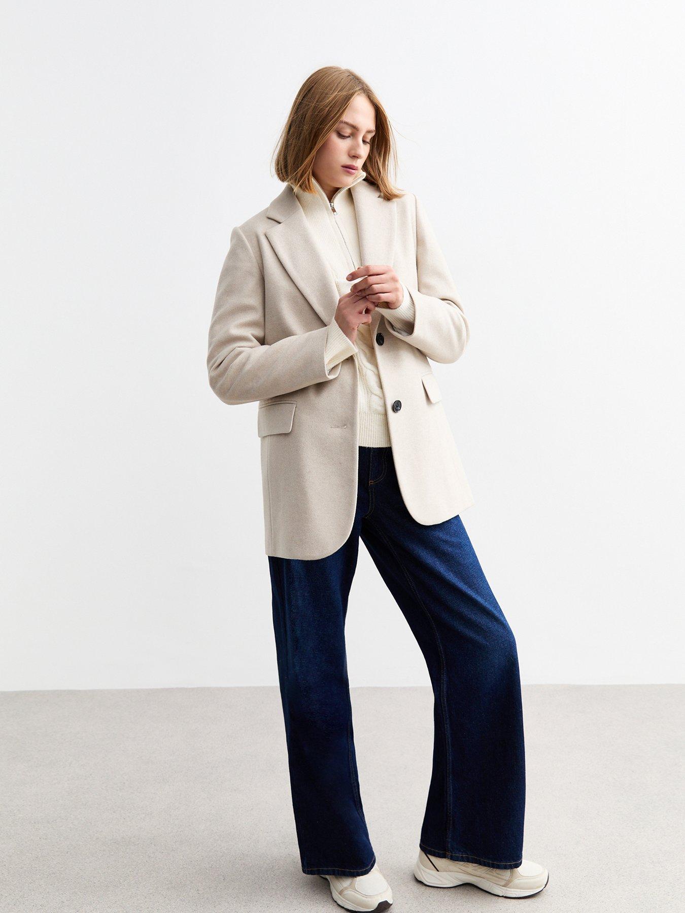 Image 3 of 4 of New Look Cable Knit Half Zip Jumper - Cream