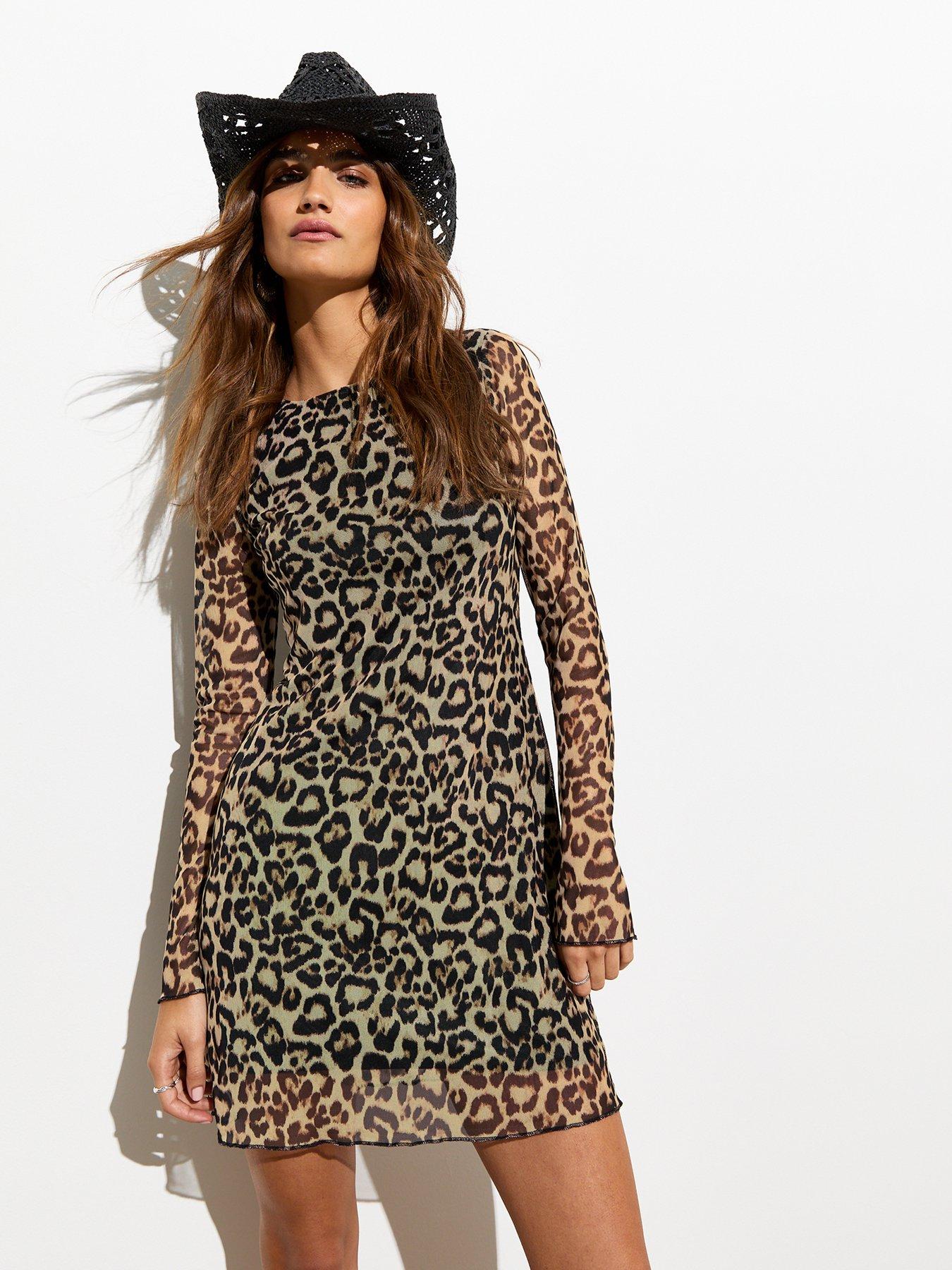 Newlook leopard print dress hotsell