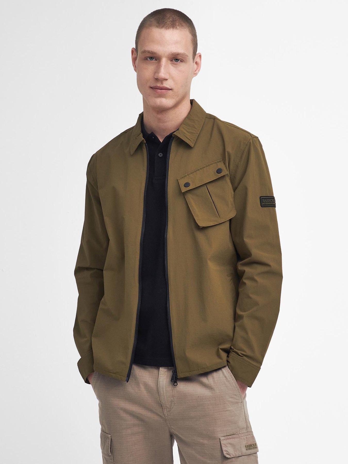 undefined Flex Zip Pocket Overshirt - Khaki