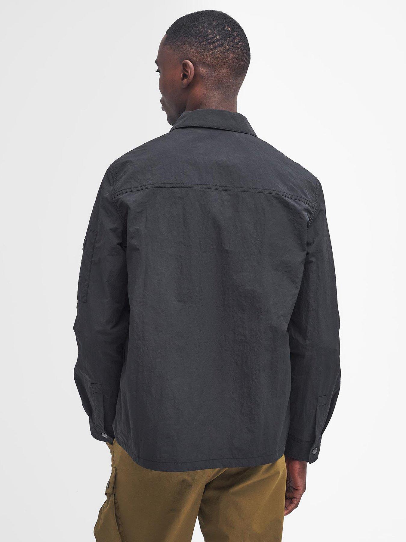  image of barbour-international-scots-nylon-overshirt-black