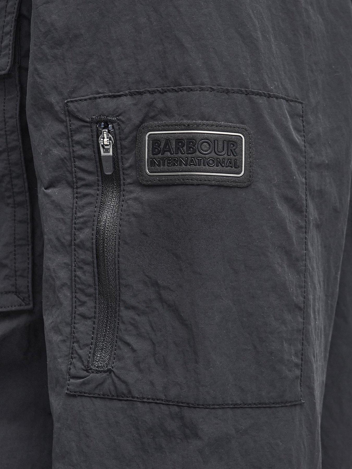  image of barbour-international-scots-nylon-overshirt-black