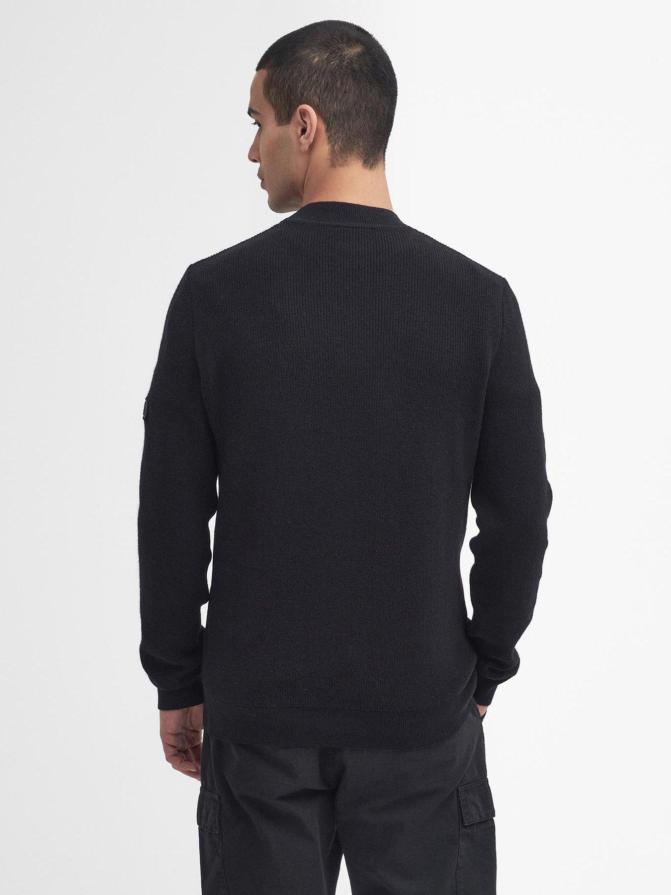 Image 2 of 6 of Barbour International Crawley Crew Knitted Jumper - Black