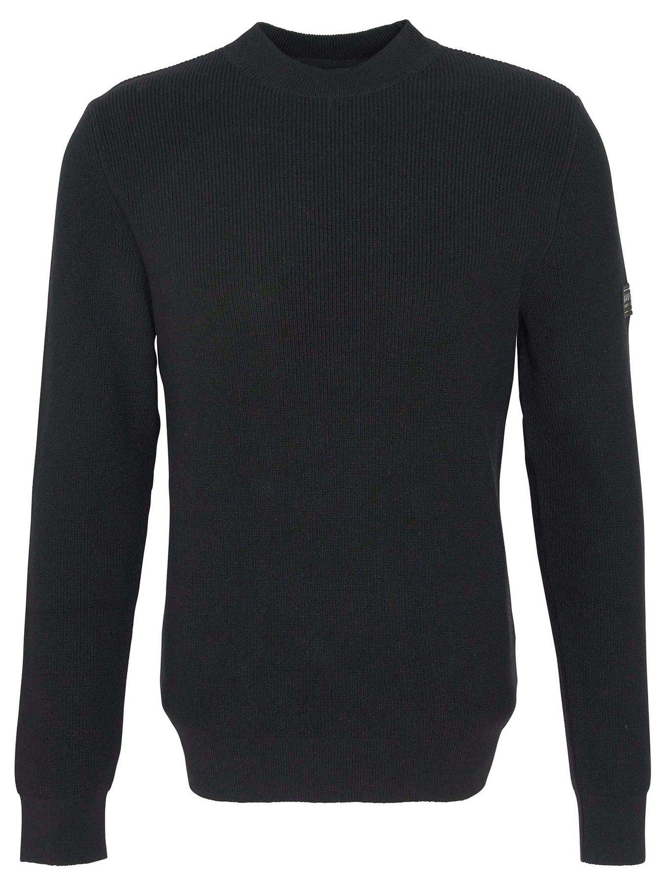 Image 6 of 6 of Barbour International Crawley Crew Knitted Jumper - Black