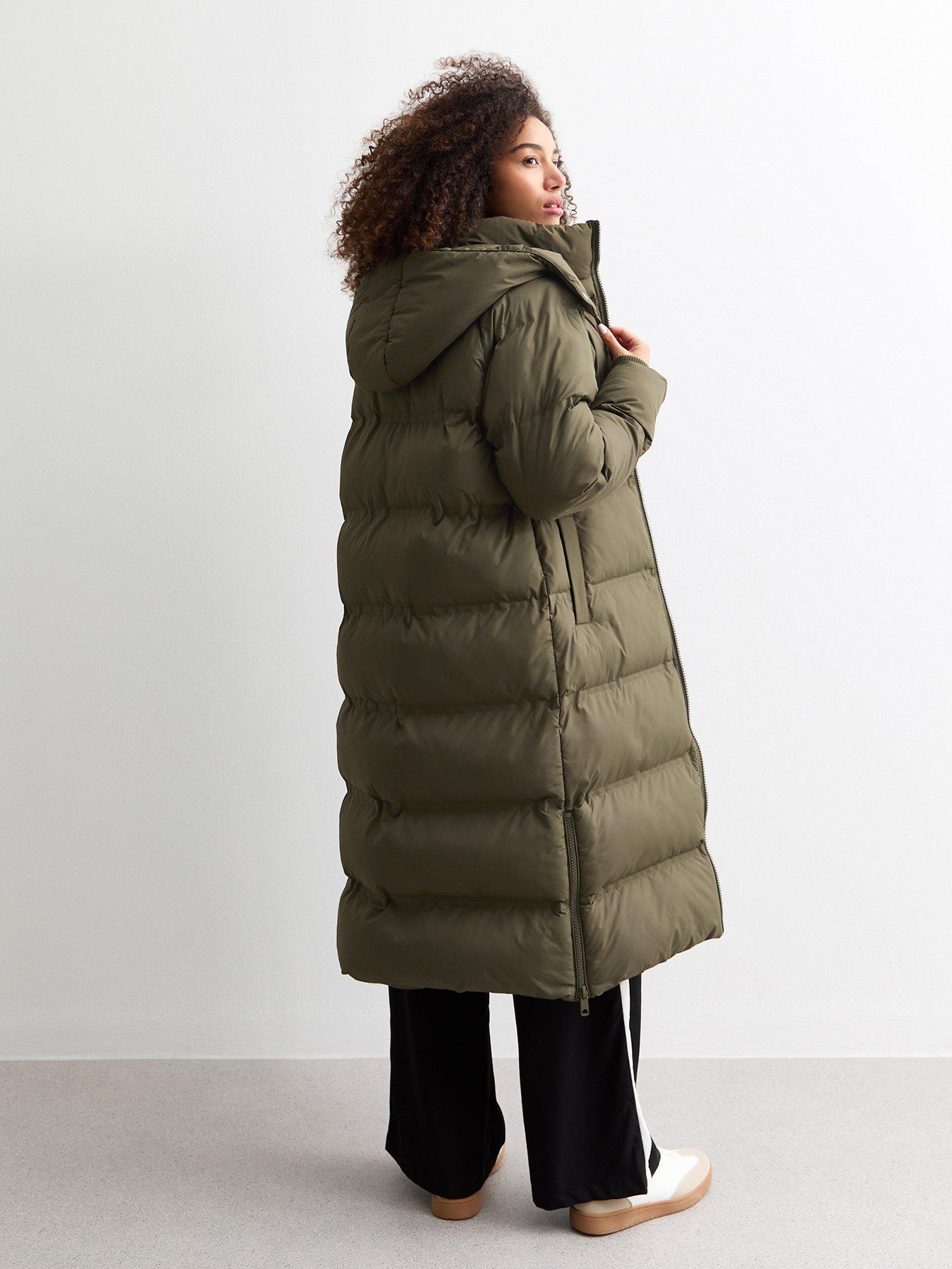 Green Puffer Longline Ladies Padded Coat Longline Next Puffer Long