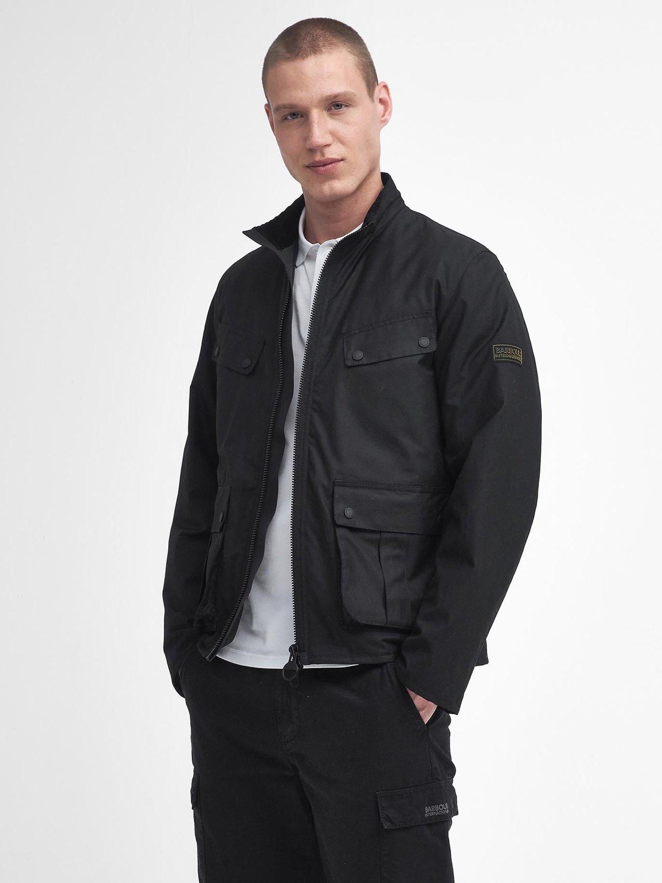 Barbour International Re-duke Wax Jacket Black Littlewoods