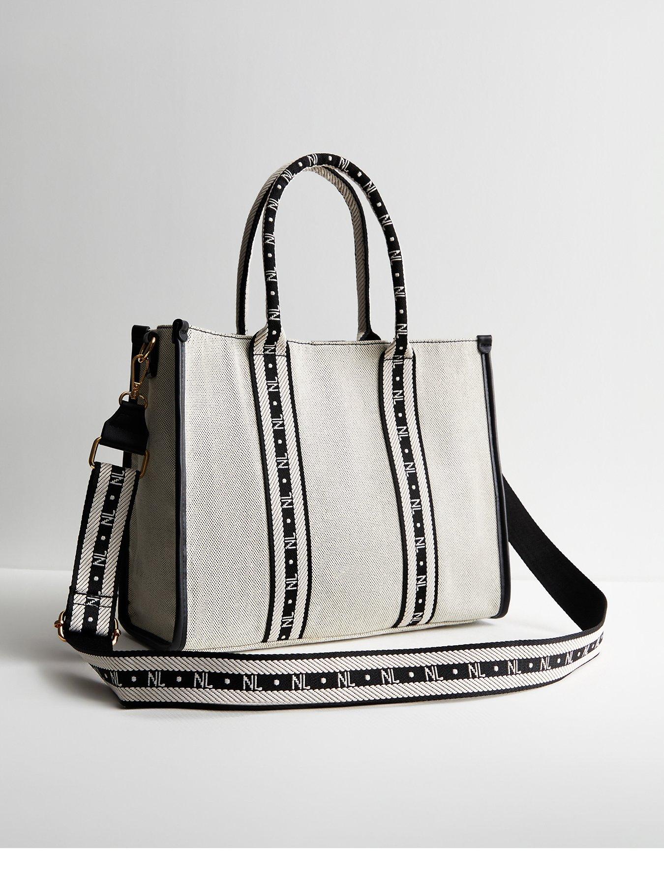 New Look Off White Canvas Tote Bag littlewoods
