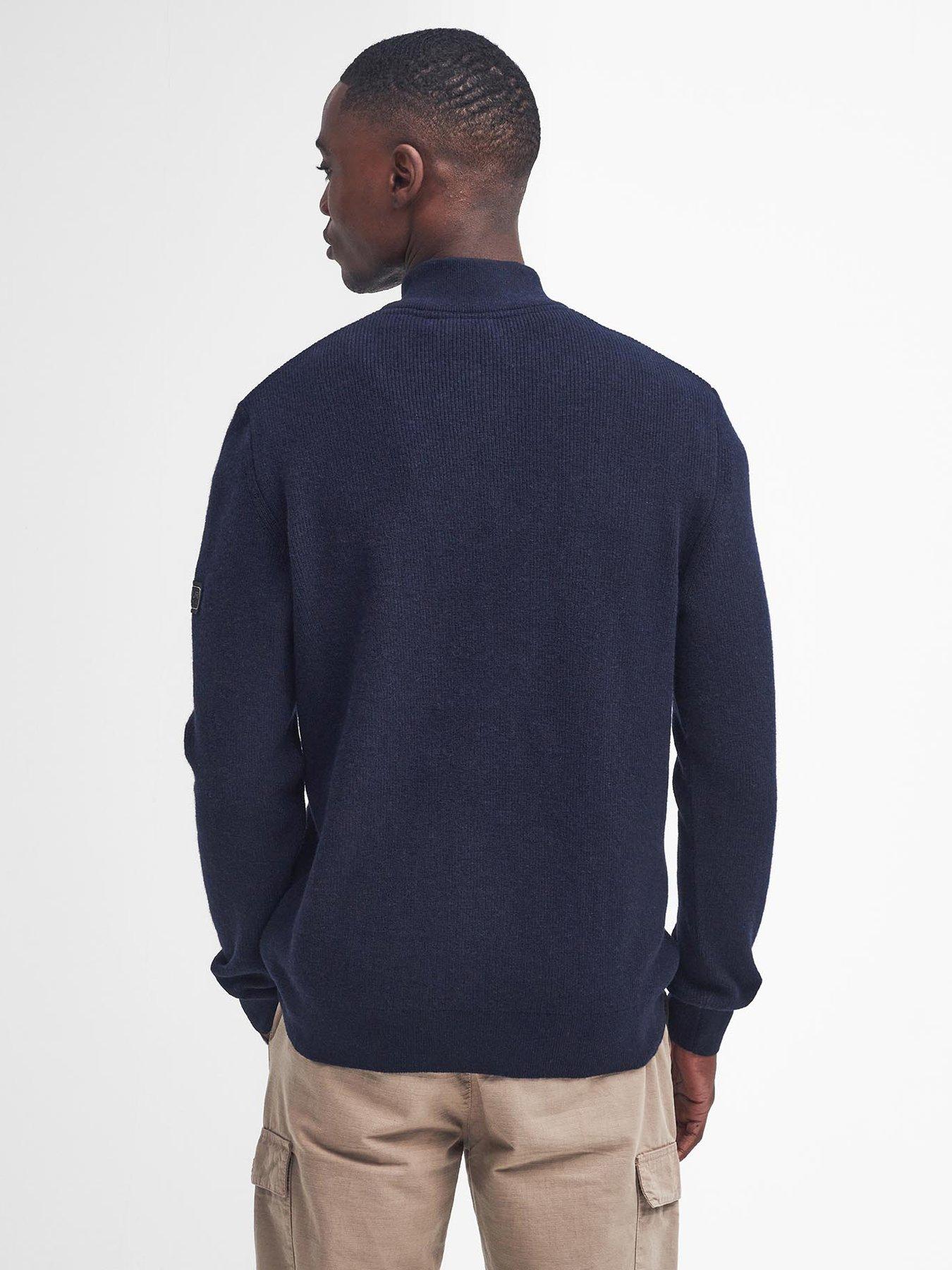 Image 2 of 6 of Barbour International Crawley Half Zip Knitted Jumper- Navy