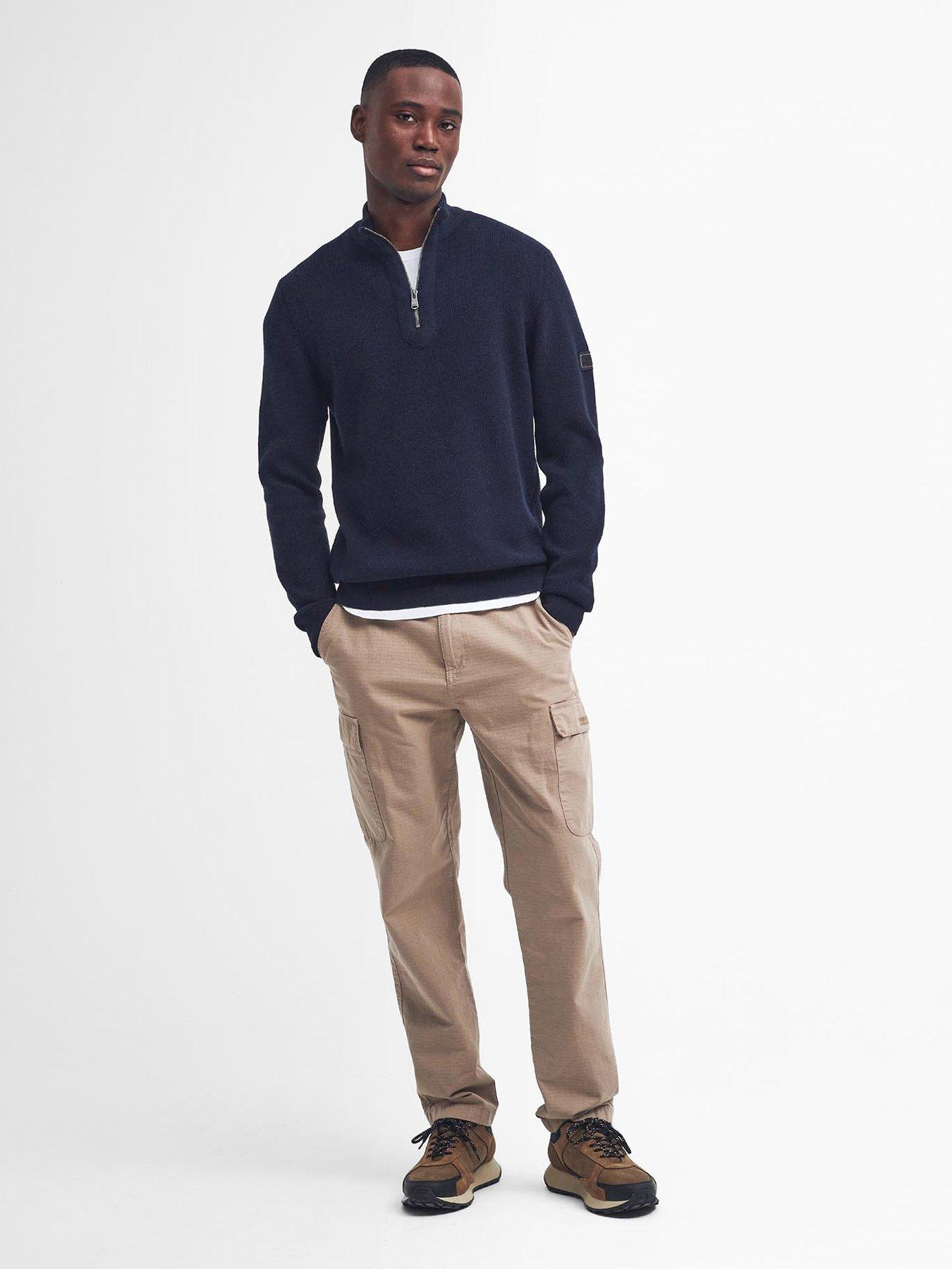 Image 3 of 6 of Barbour International Crawley Half Zip Knitted Jumper- Navy
