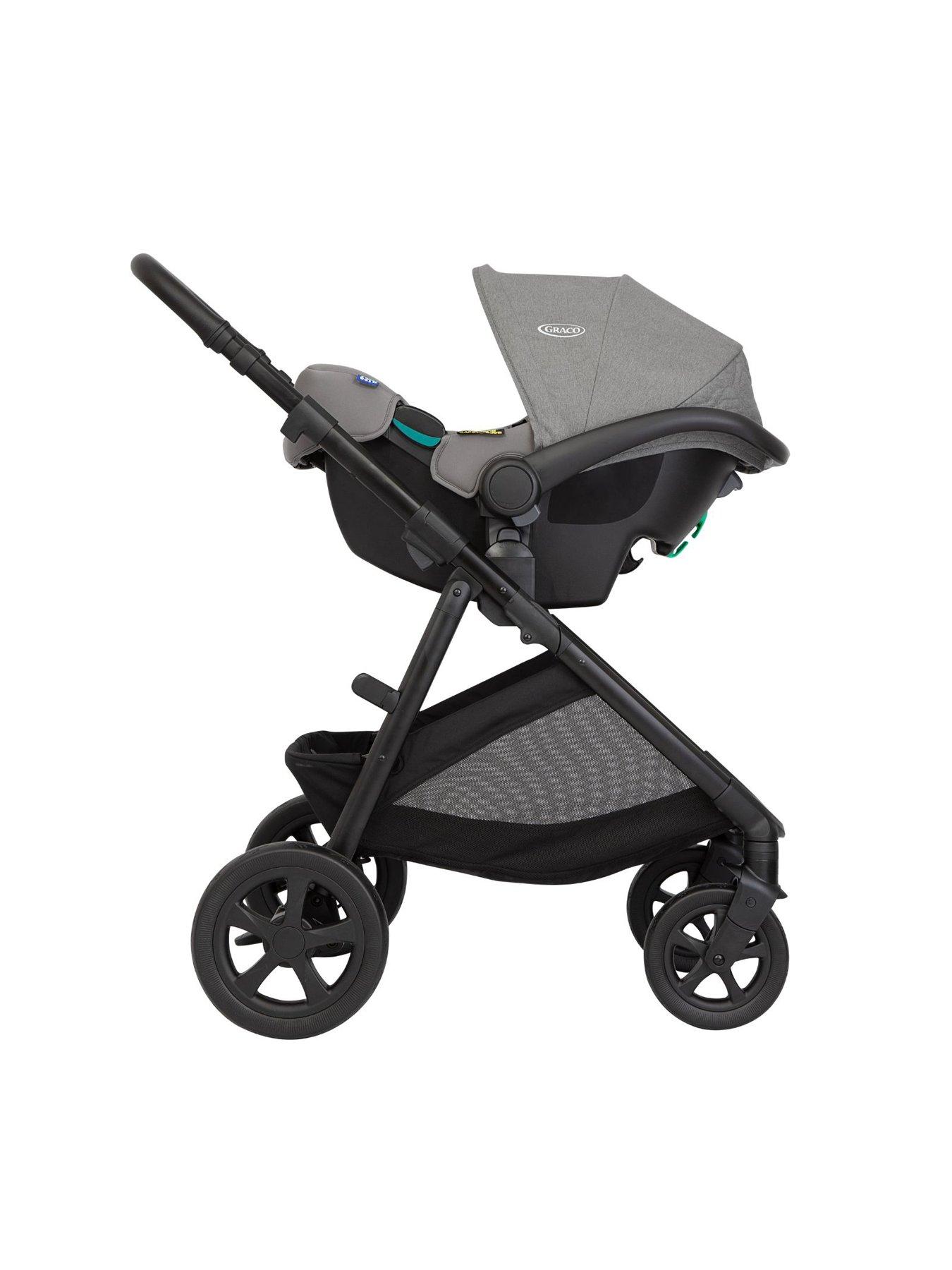 Image 4 of 8 of Graco Near2Me DLX Trio Travel System - Ash