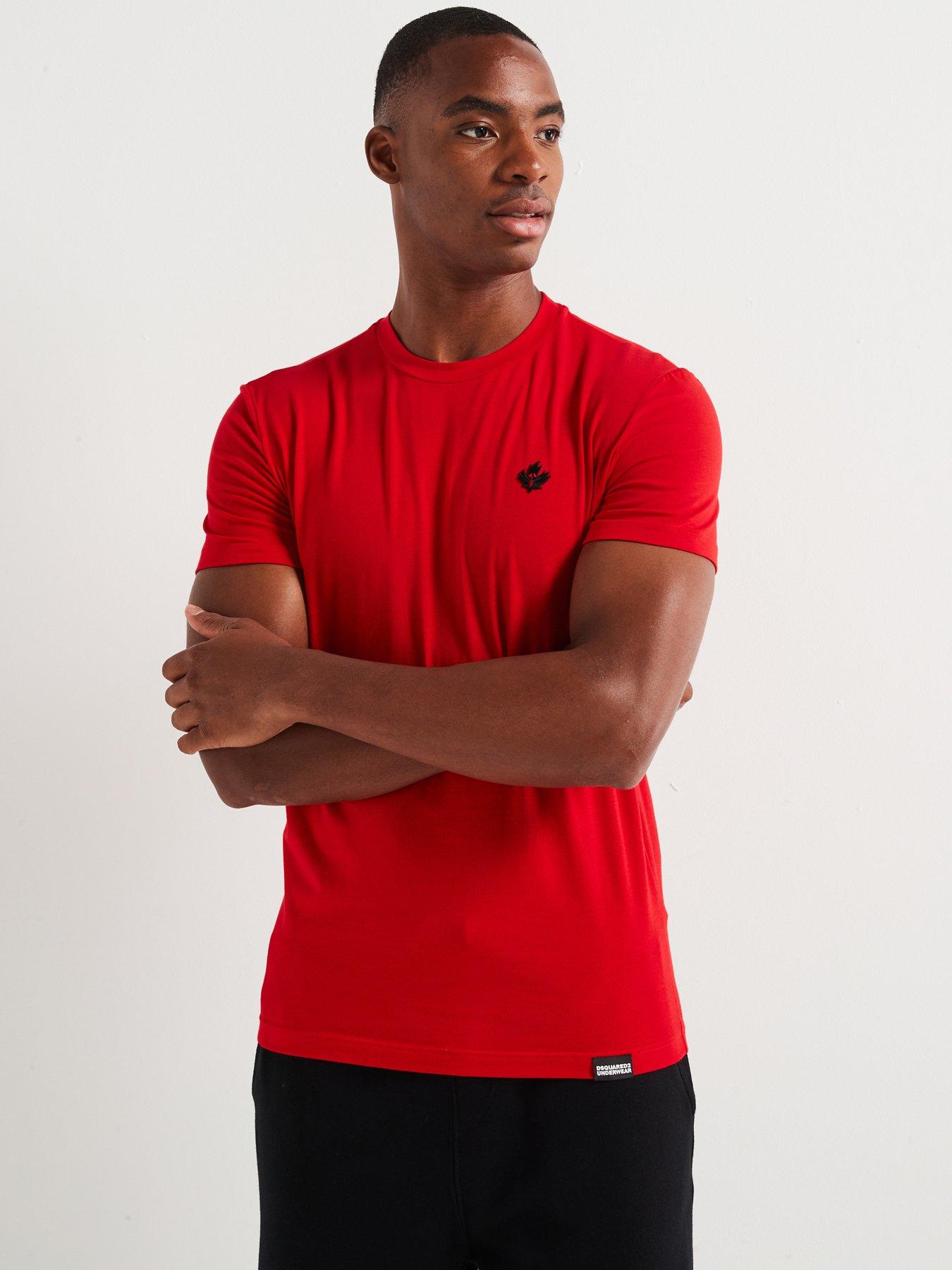 dsquared2-loungewear-horror-logo-t-shirt-red