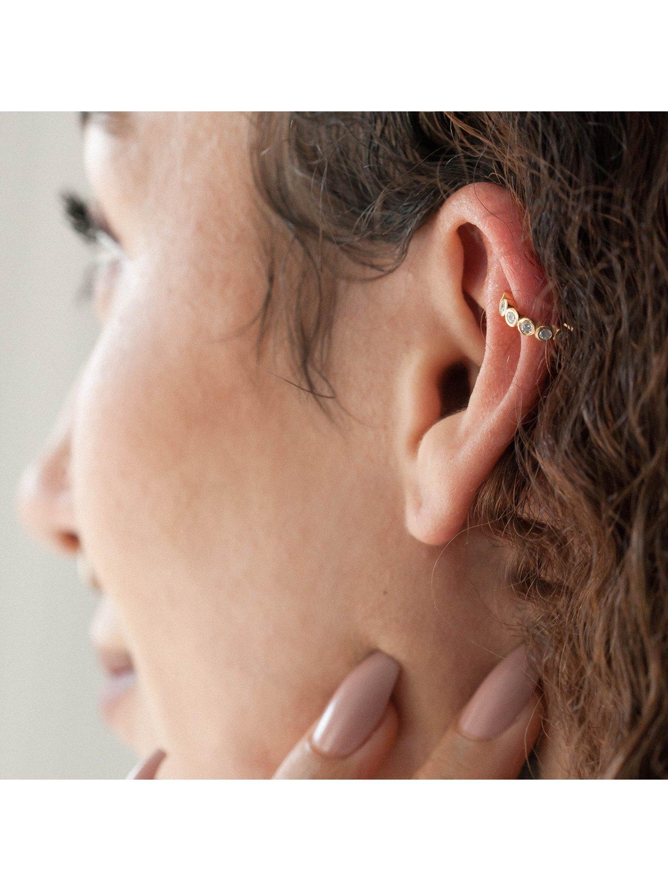  image of the-love-collection-18ct-gold-plated-cz-bobble-cuff