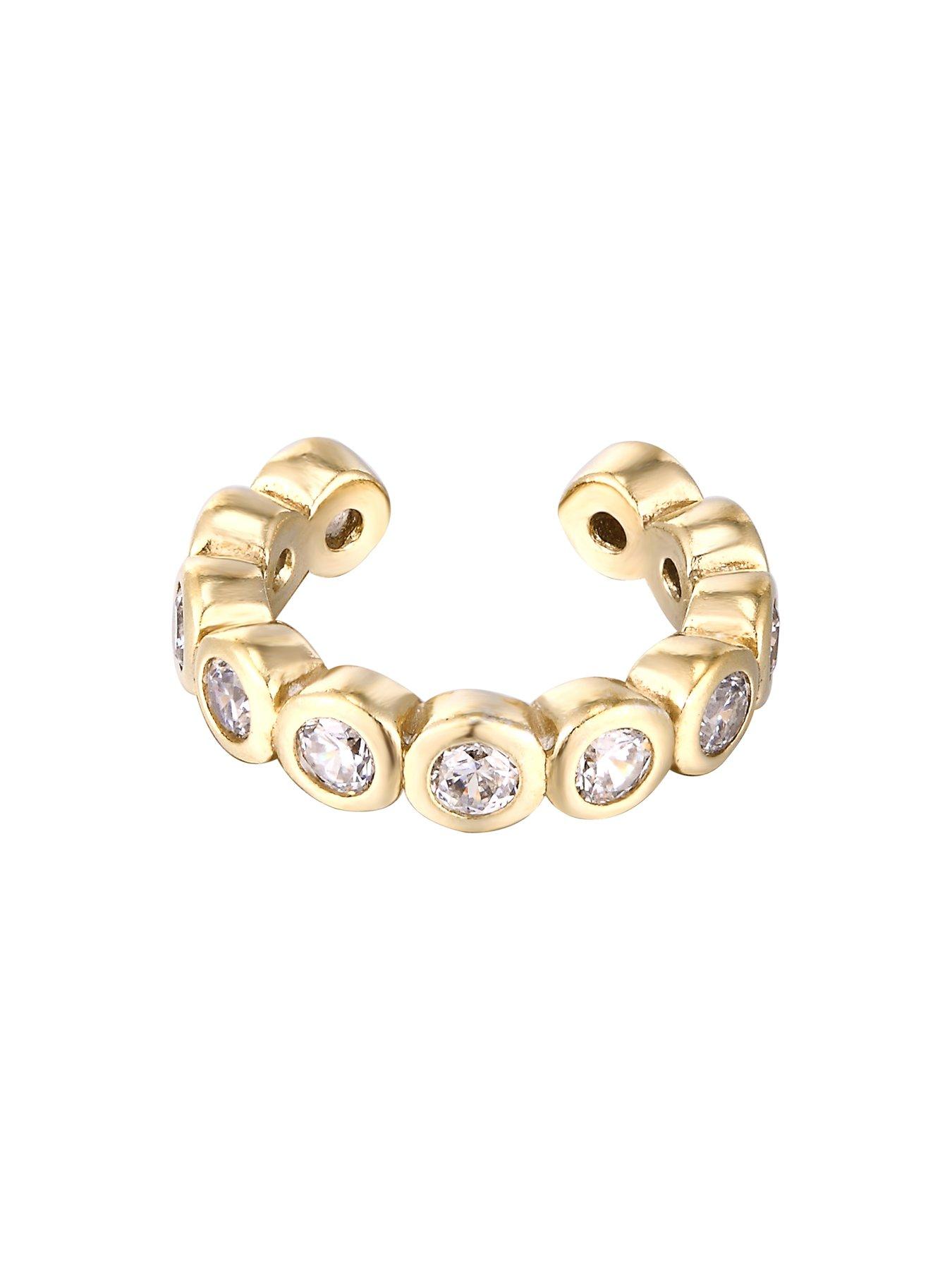  image of the-love-collection-18ct-gold-plated-cz-bobble-cuff