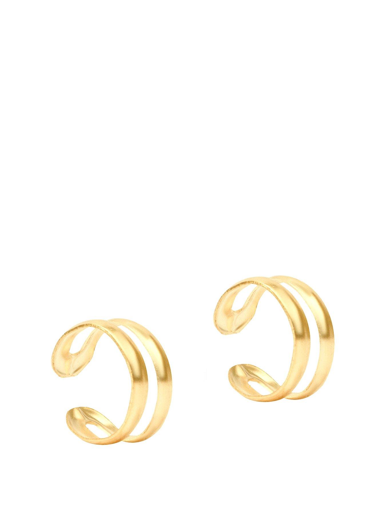  image of the-love-collection-gold-colour-double-ear-cuff