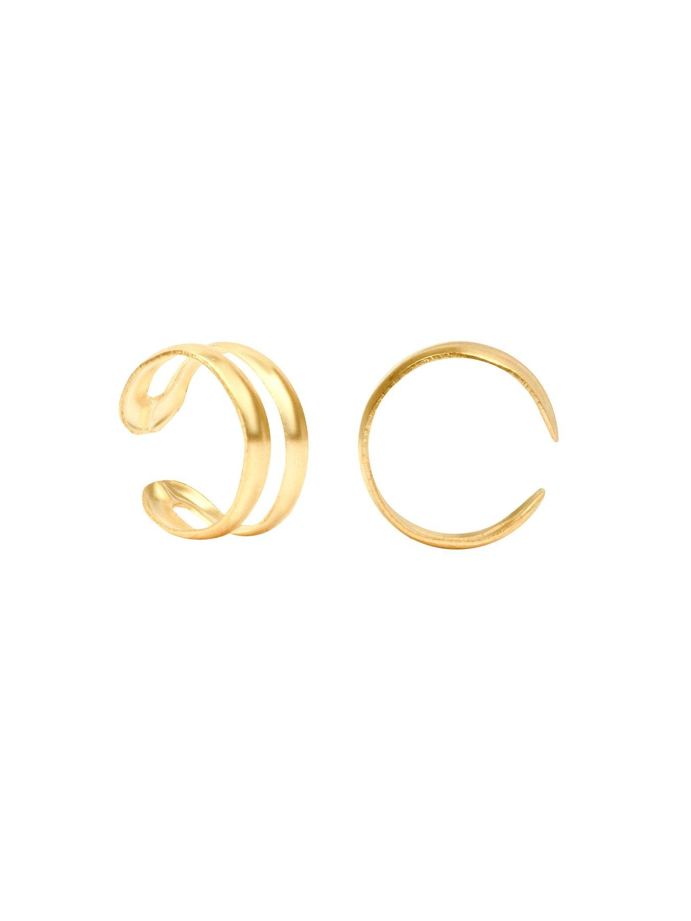  image of the-love-collection-gold-colour-double-ear-cuff