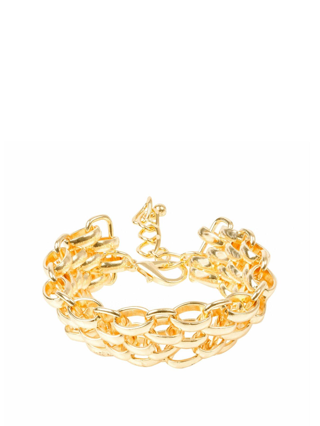  image of the-love-collection-gold-colour-large-chain-bracelet