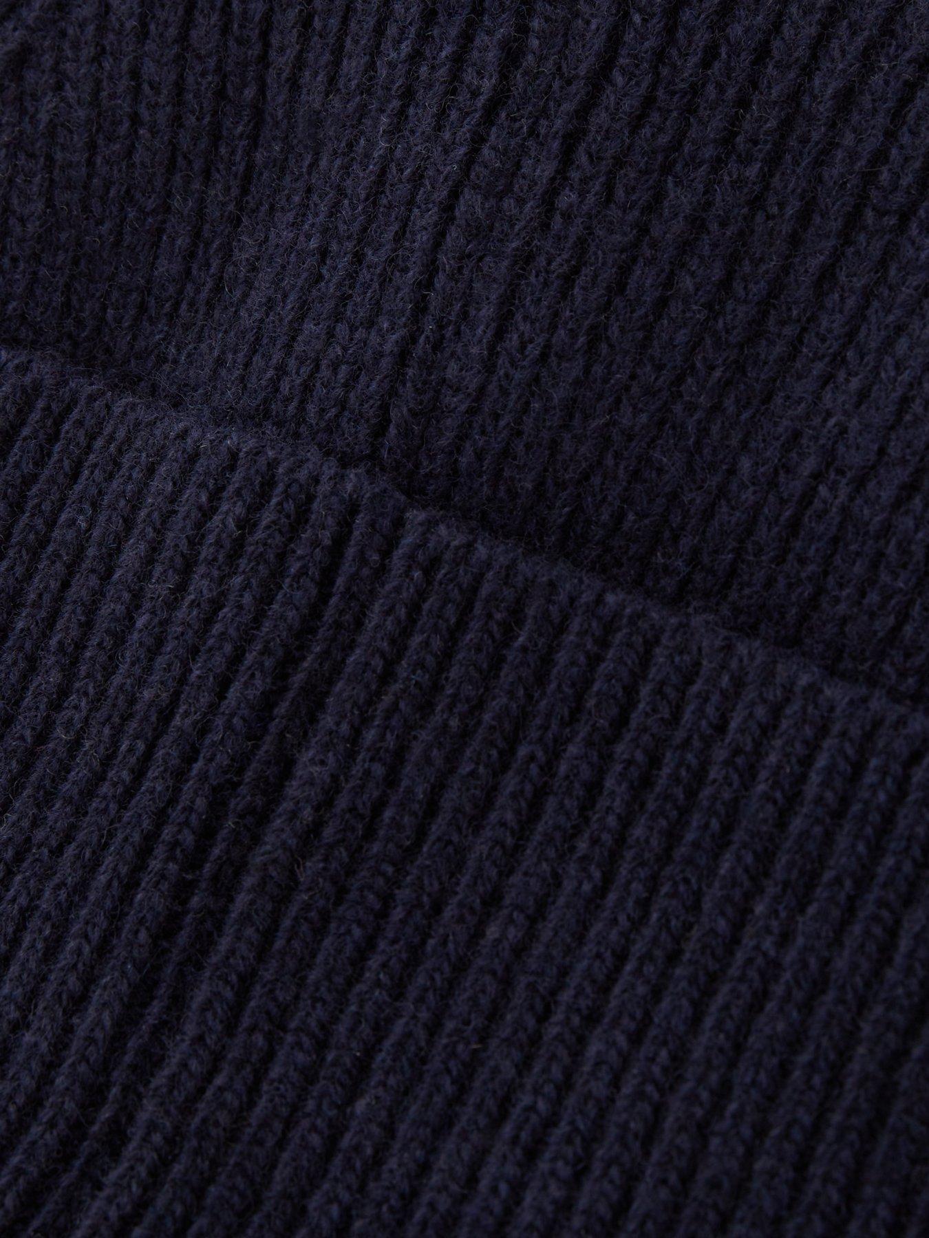 Image 4 of 4 of HUGO Xaff 6 Logo Beanie Hat - Blue