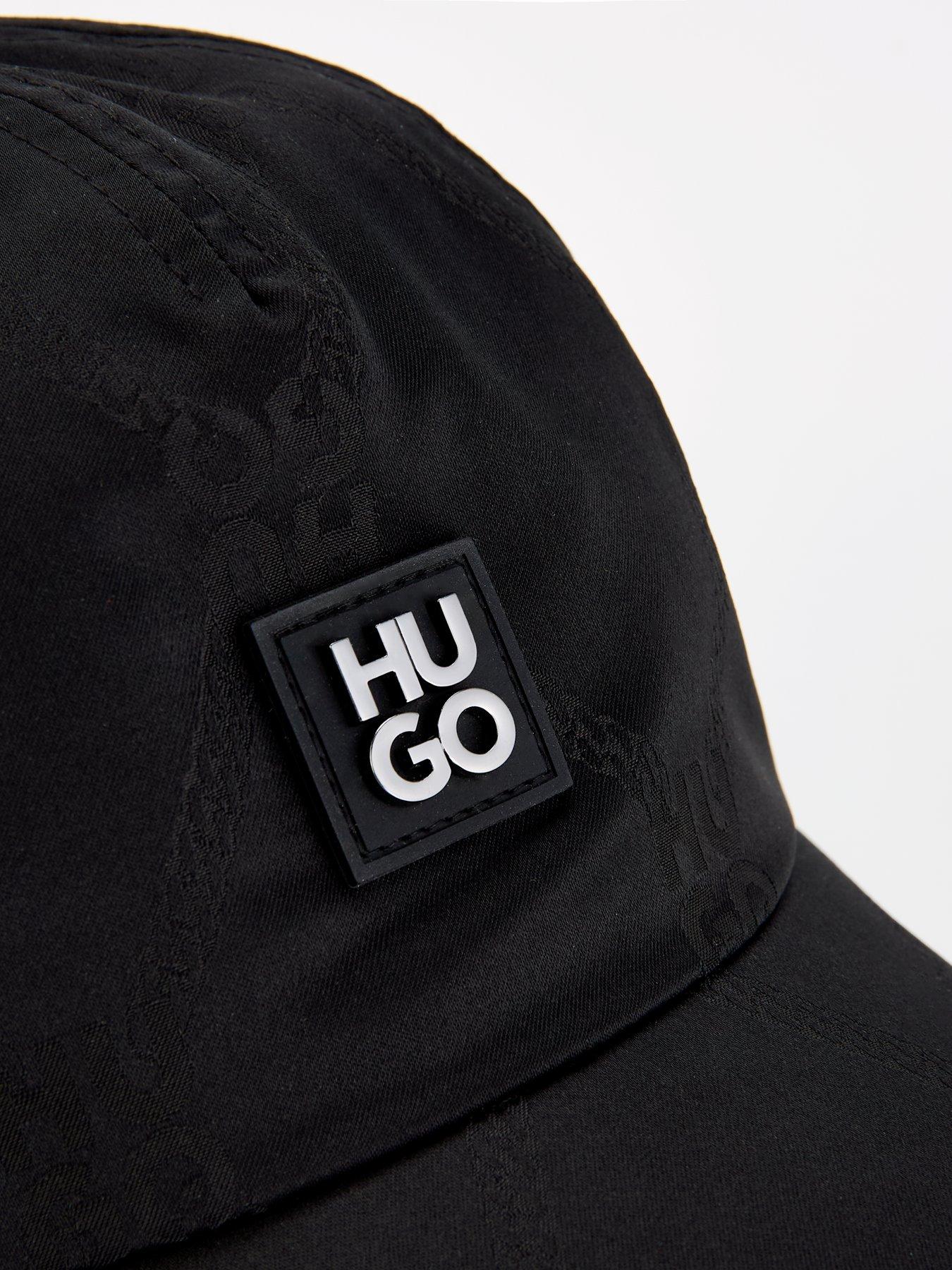 HUGO Jude-N Mono Chain Stacked Logo Baseball Cap - Black | Littlewoods