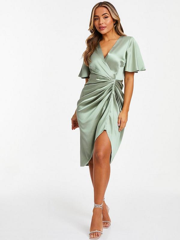 Swing Wrap Midi Linen dress 6013 Swing Wrap Midi Linen dress 6013
