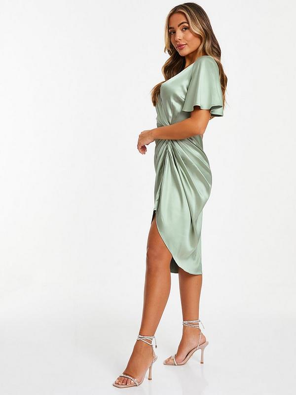 Swing Wrap Midi Linen dress 6013 Swing Wrap Midi Linen dress 6013