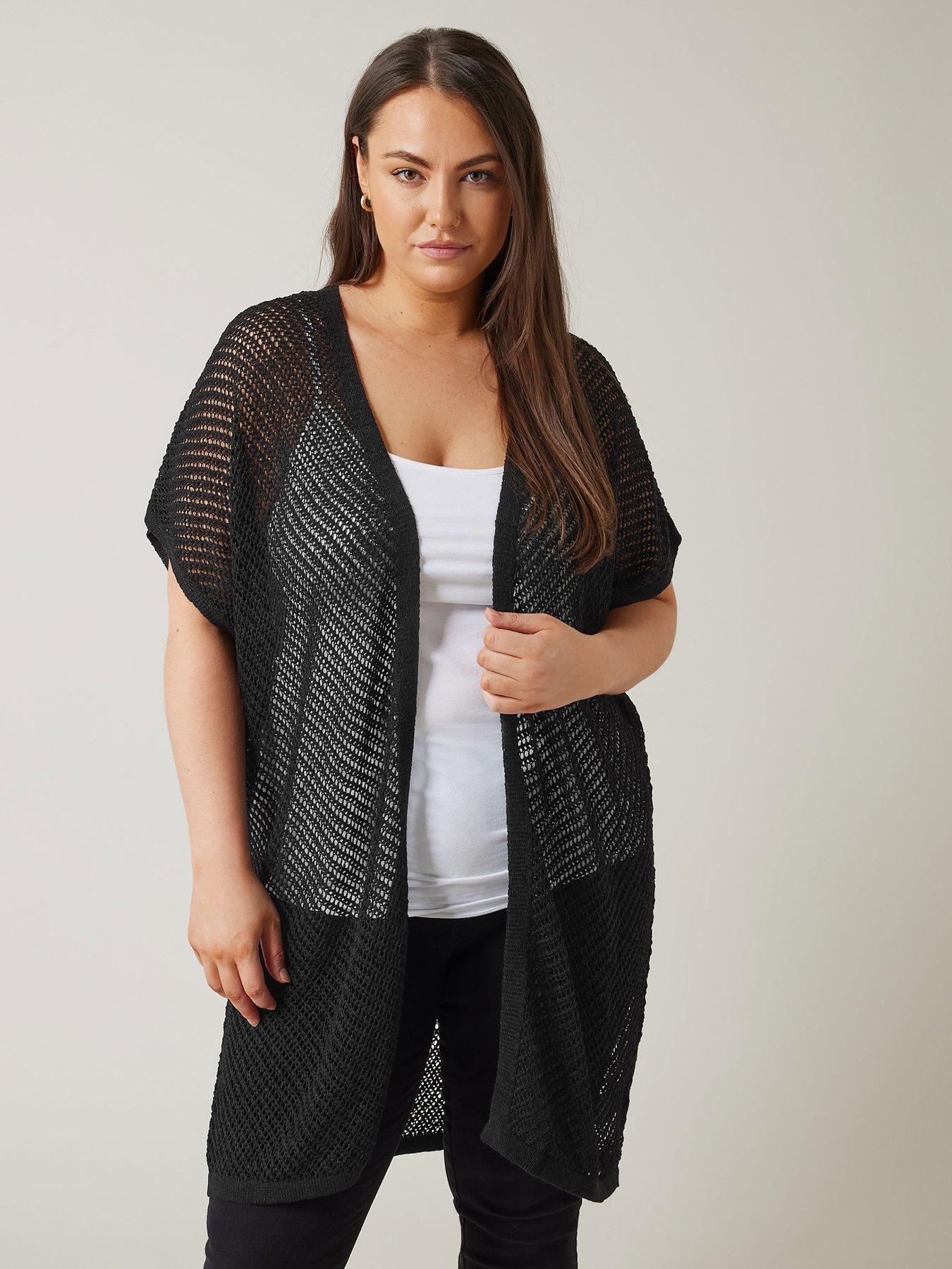 undefined Tape Yarn Cardigan - Black