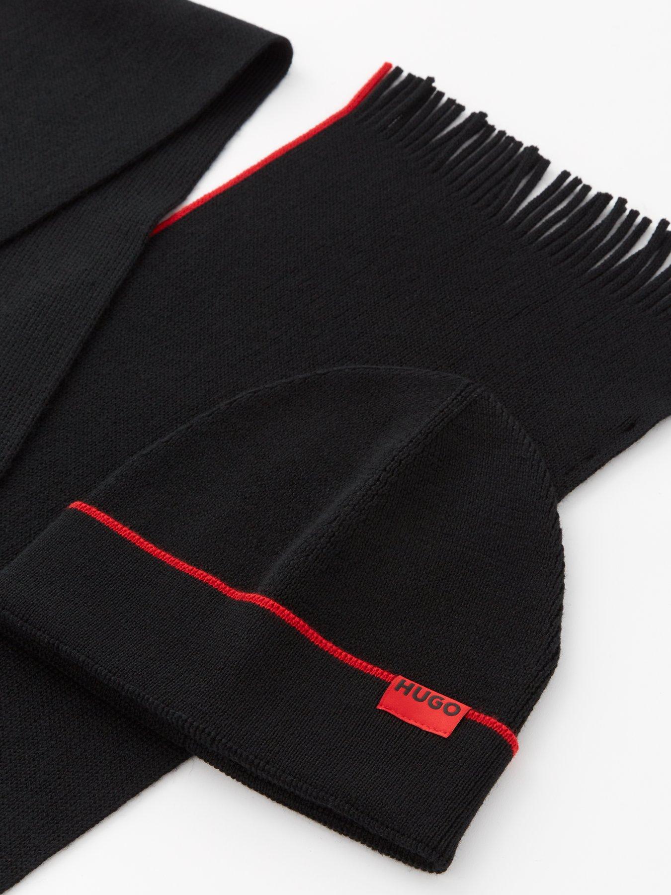  image of hugo-zaschel-beanie-hat-amp-scarf-gift-set-black