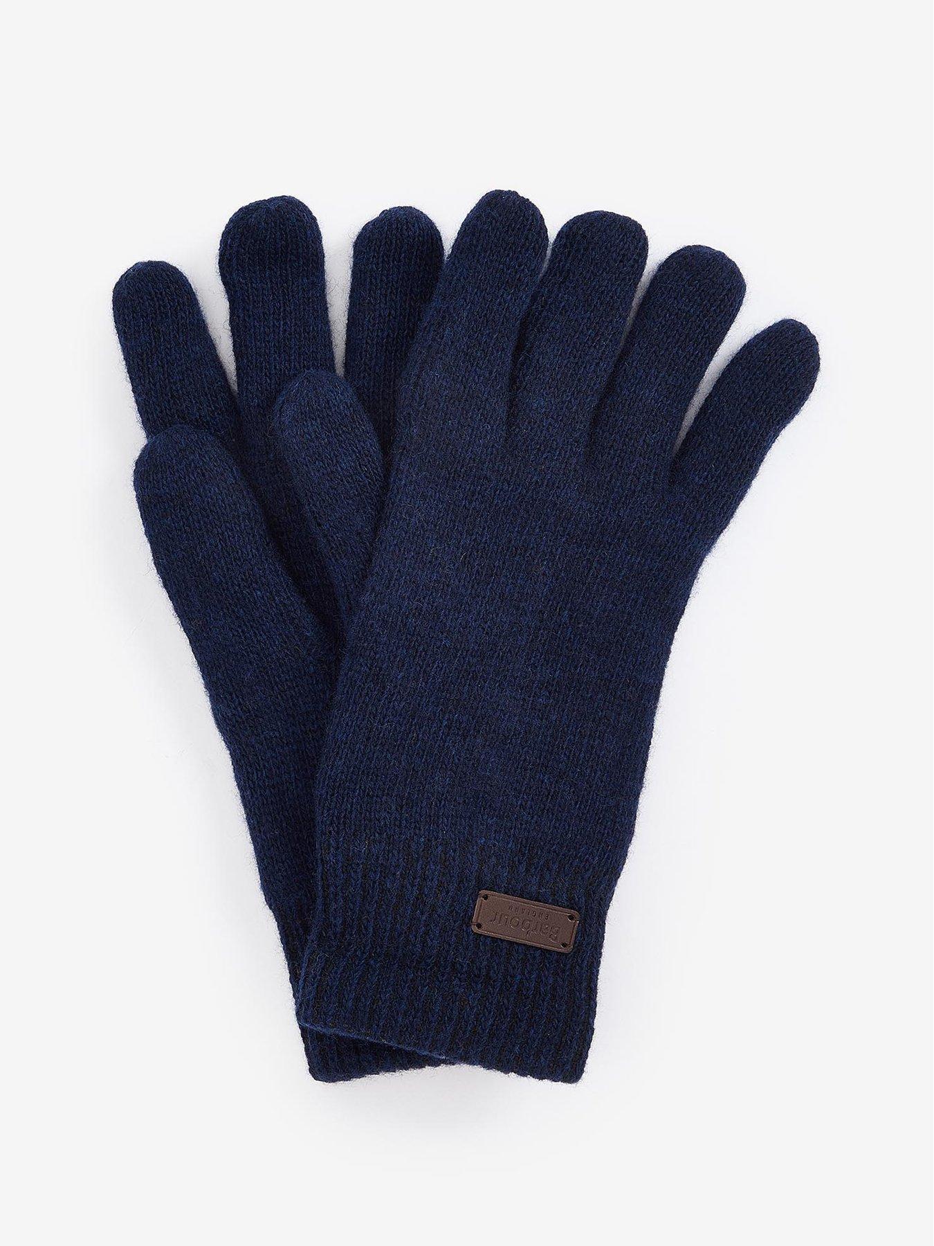 Image 2 of 4 of Barbour Carlton Wool Blend Beanie &amp; Gloves Gift Set - Navy