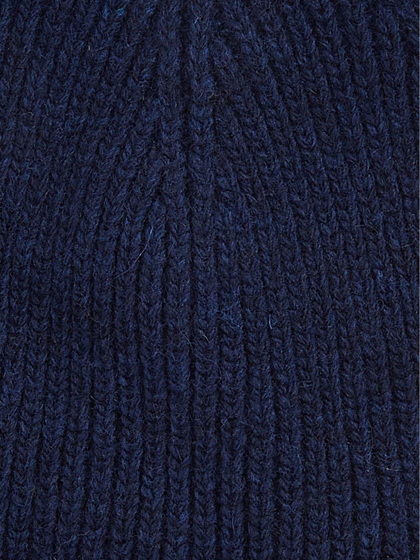 Image 4 of 4 of Barbour Carlton Wool Blend Beanie &amp; Gloves Gift Set - Navy