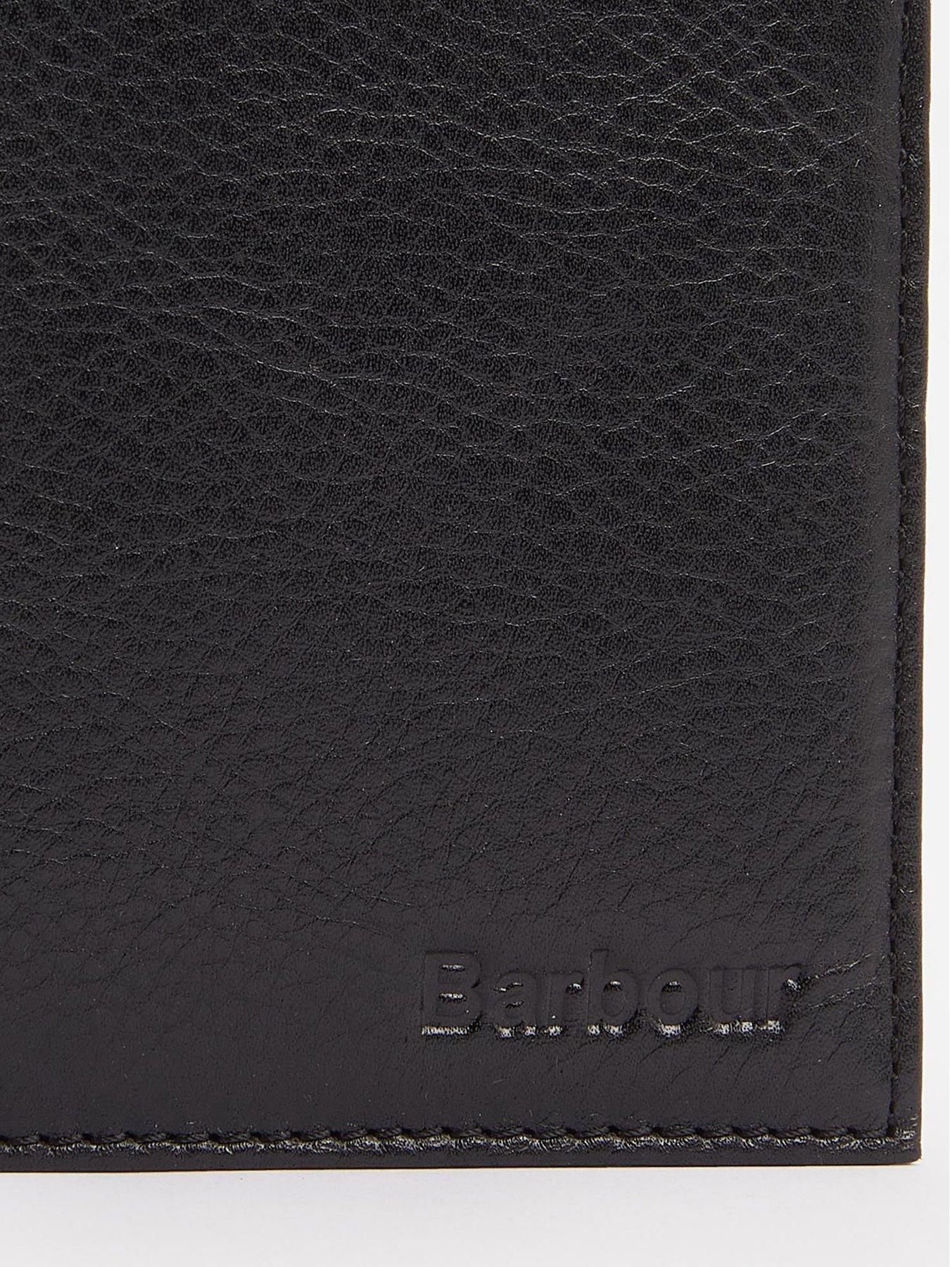  image of barbour-colwell-leather-billfold-wallet-black