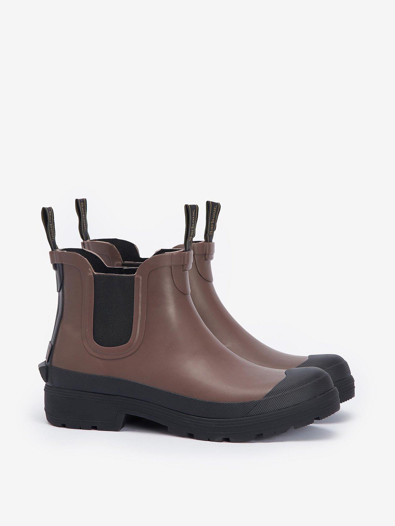 Barbour Storm Chelsea Wellington Boots Brown littlewoods