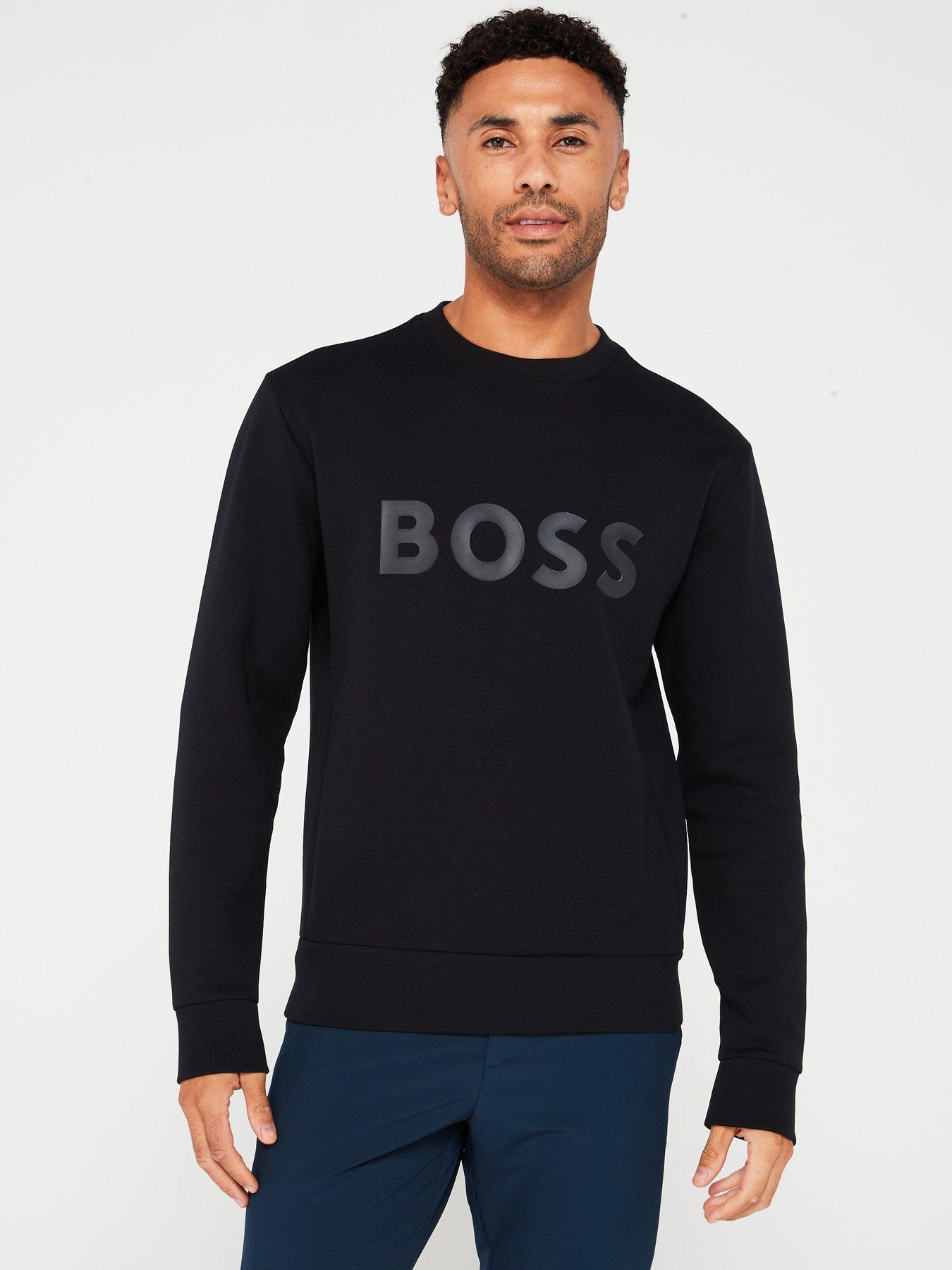 undefined Salbo Chest Logo Crew Sweatshirt - Black