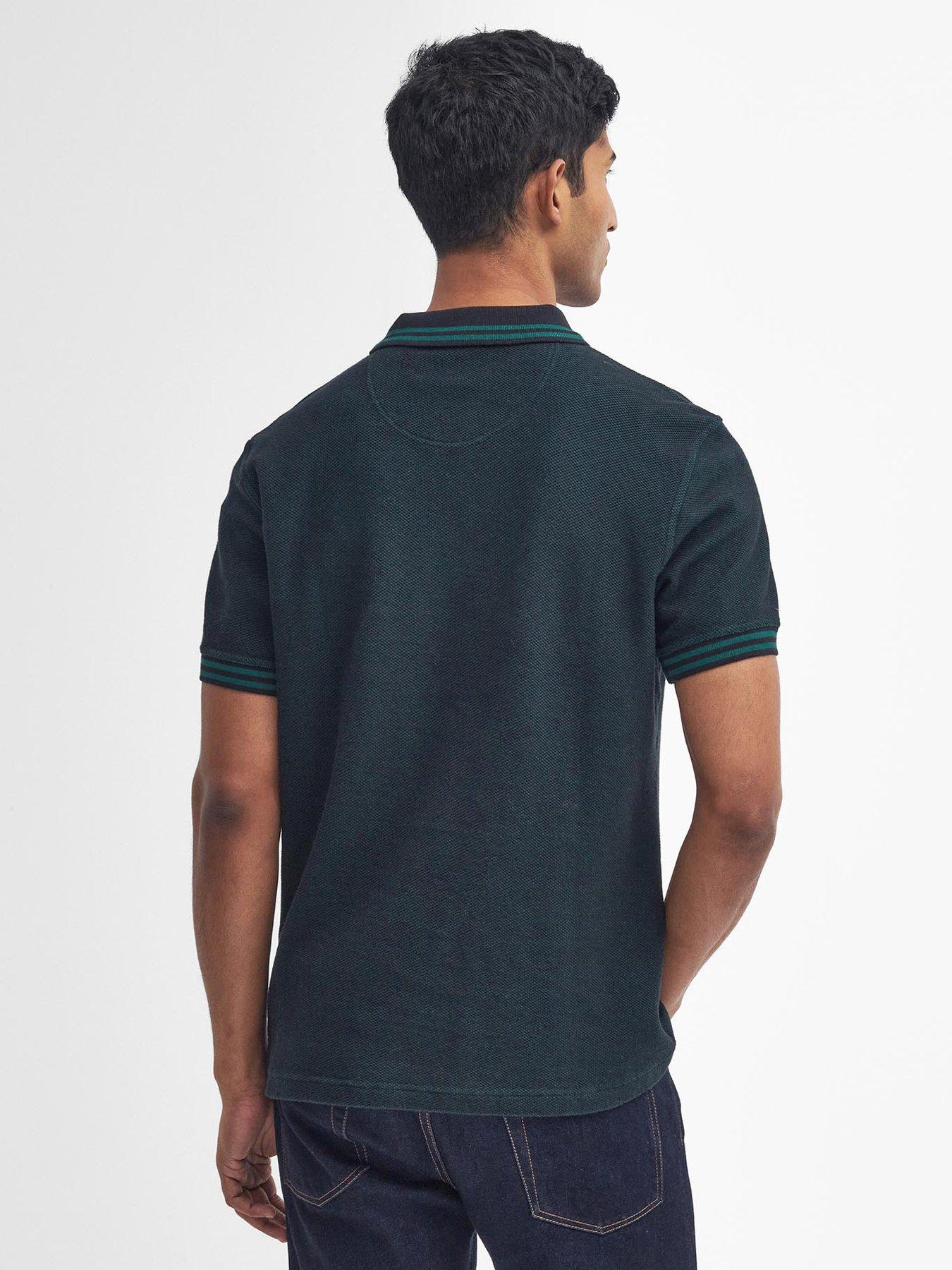 Image 2 of 6 of Barbour Haverton Tailored Tipped Polo Shirt - Dark Green