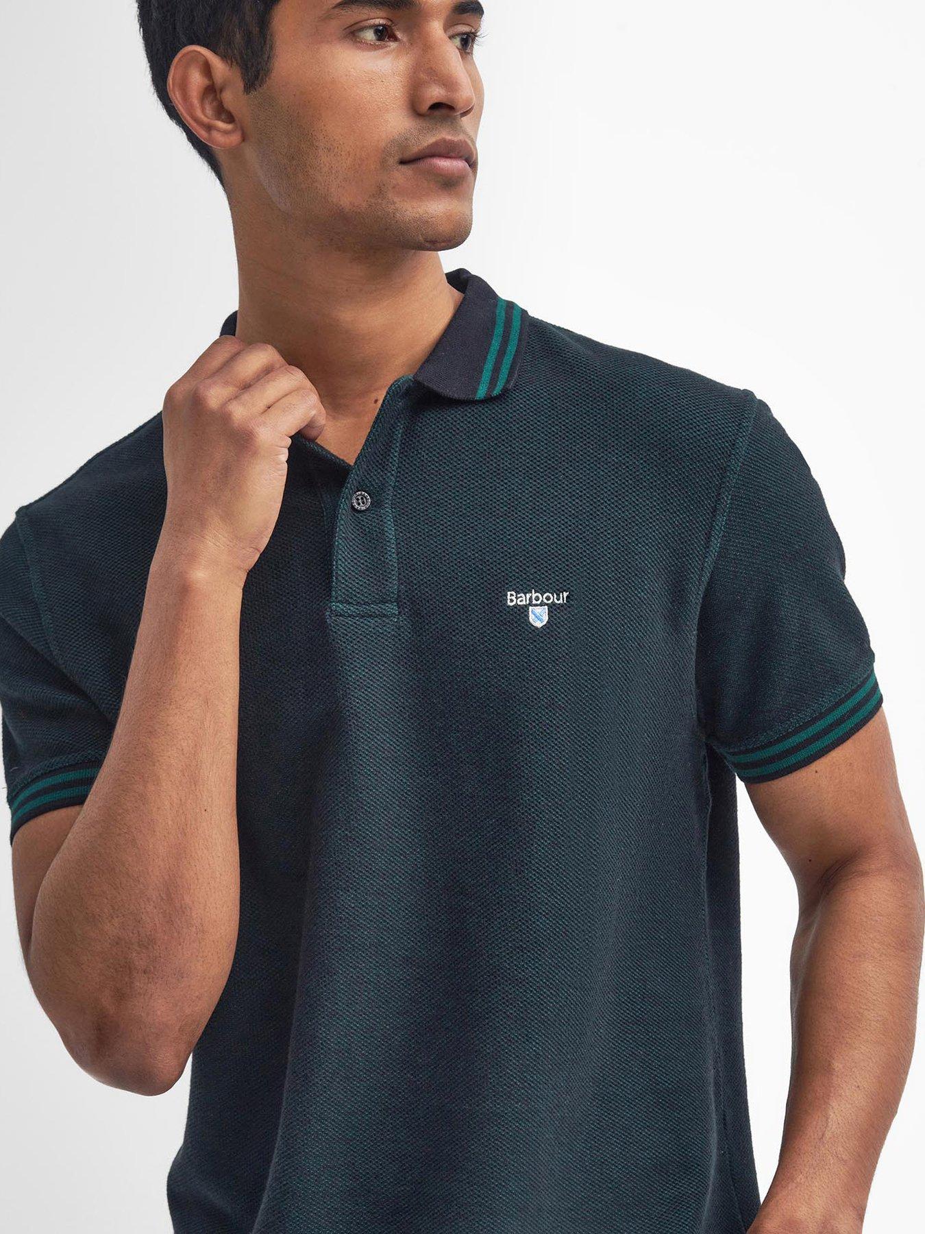 Image 4 of 6 of Barbour Haverton Tailored Tipped Polo Shirt - Dark Green