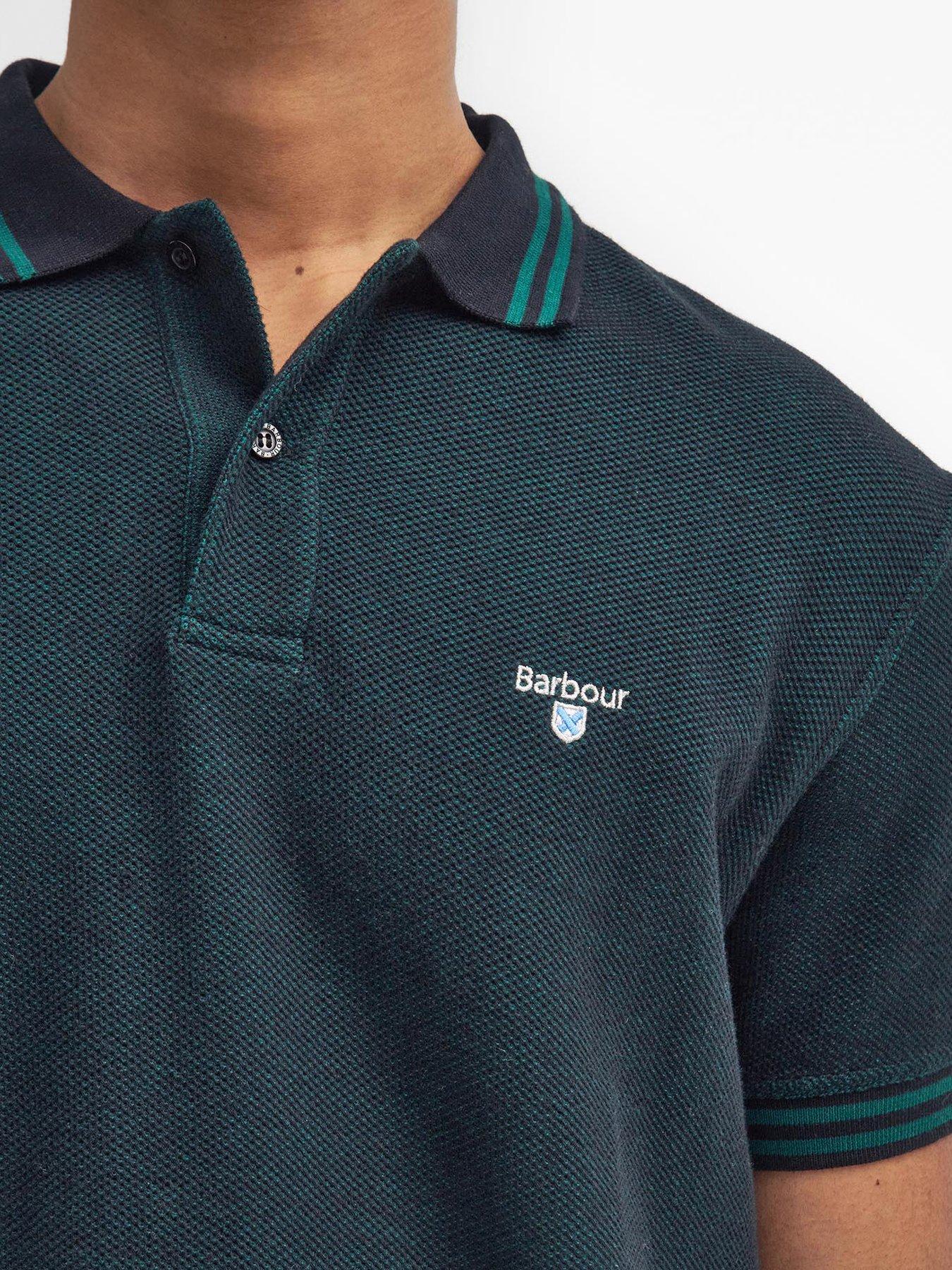 Image 5 of 6 of Barbour Haverton Tailored Tipped Polo Shirt - Dark Green