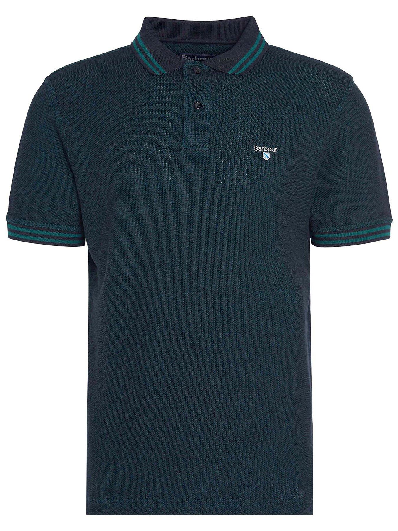 Image 6 of 6 of Barbour Haverton Tailored Tipped Polo Shirt - Dark Green