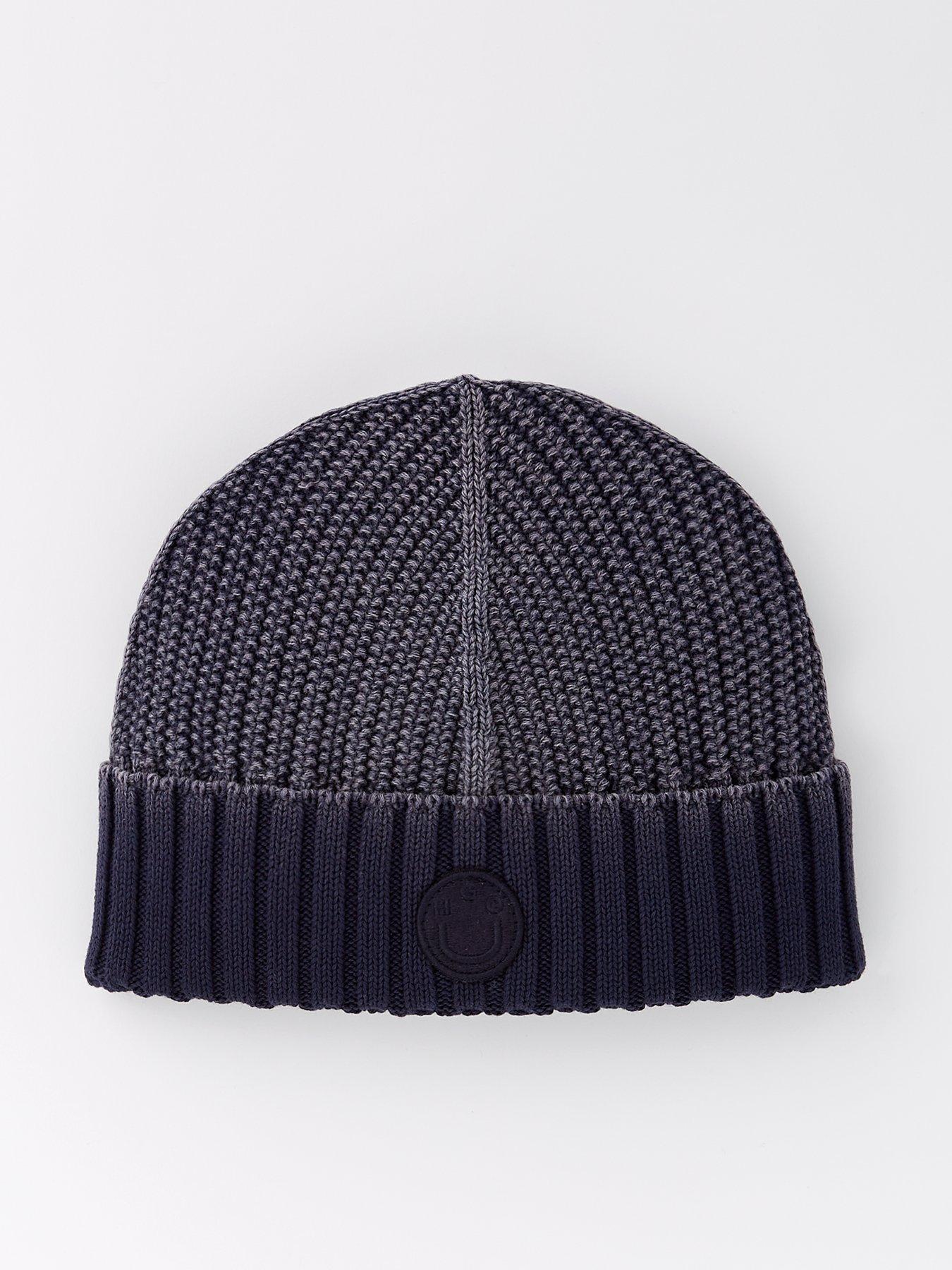 undefined Blue Xonni Smiley Fishman Beanie Hat - Blue