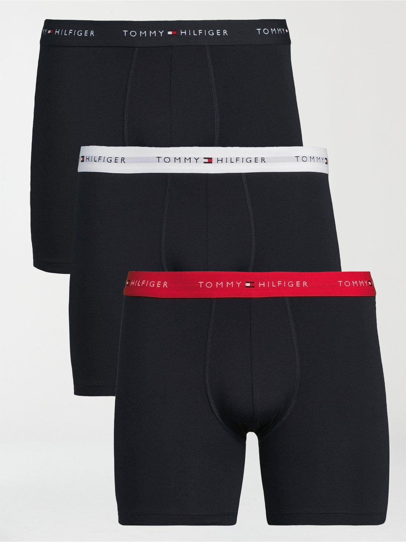 Tommy Hilfiger 3 Pack Signature Cotton Boxer Briefs  - Assorted