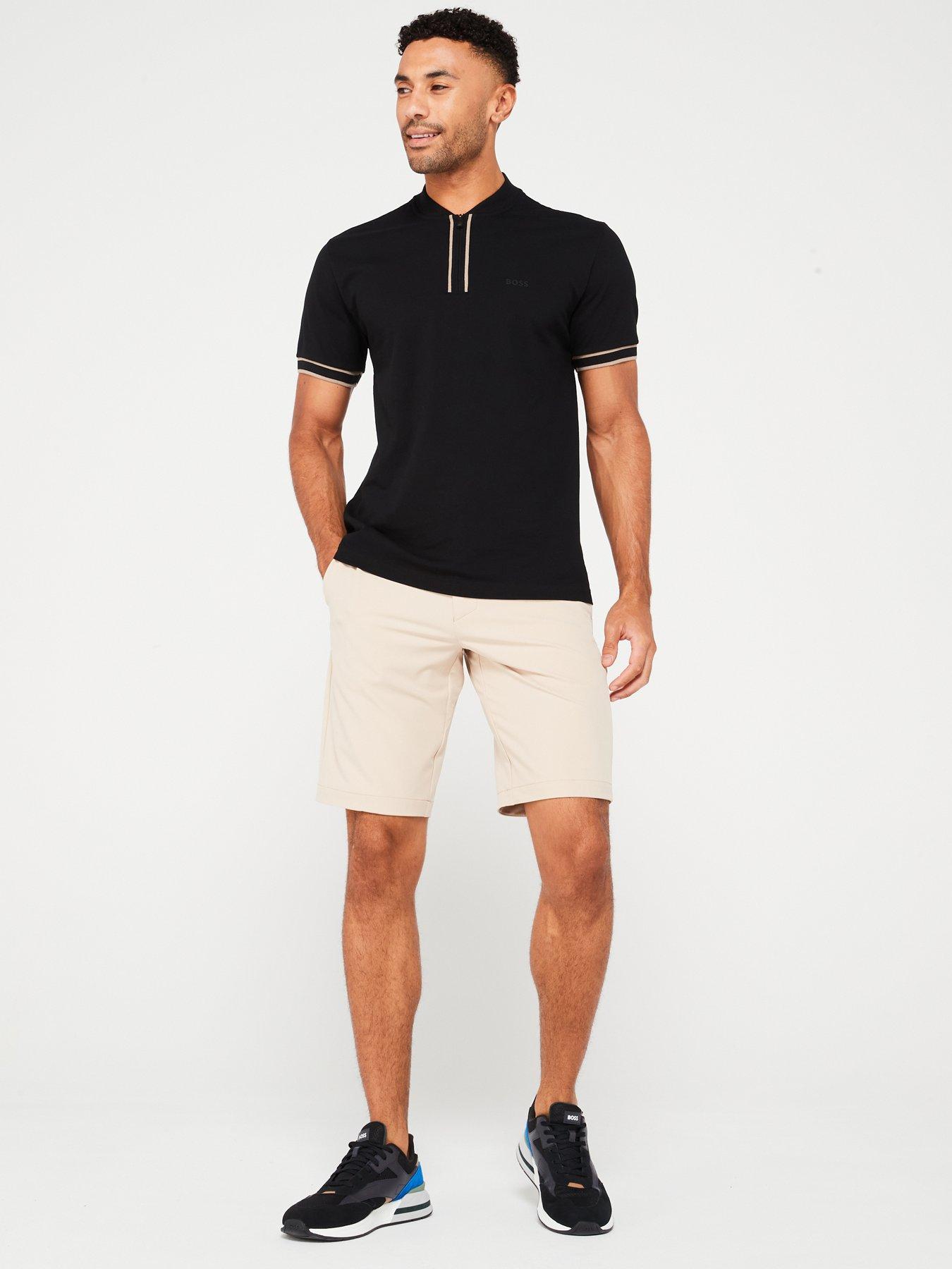 Image 3 of 5 of BOSS Pariq Regular Fit Baseball Collar Zip Polo Shirt - Black