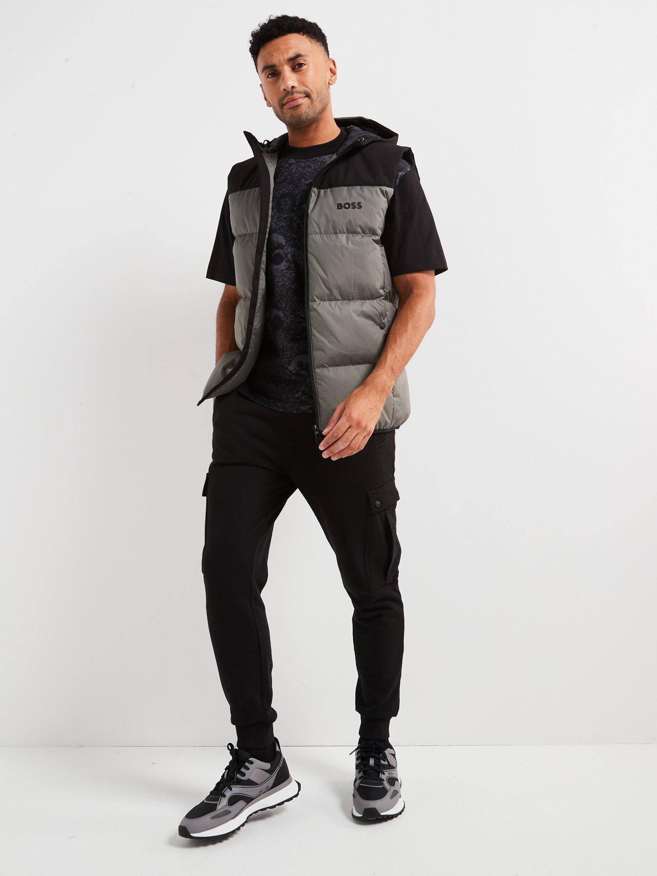 Image 3 of 6 of BOSS V Hamar 2 Contrast Panel Quilted Gilet - Grey