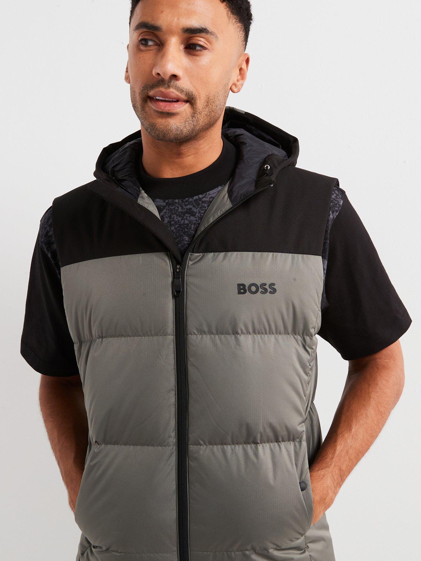 Image 4 of 6 of BOSS V Hamar 2 Contrast Panel Quilted Gilet - Grey