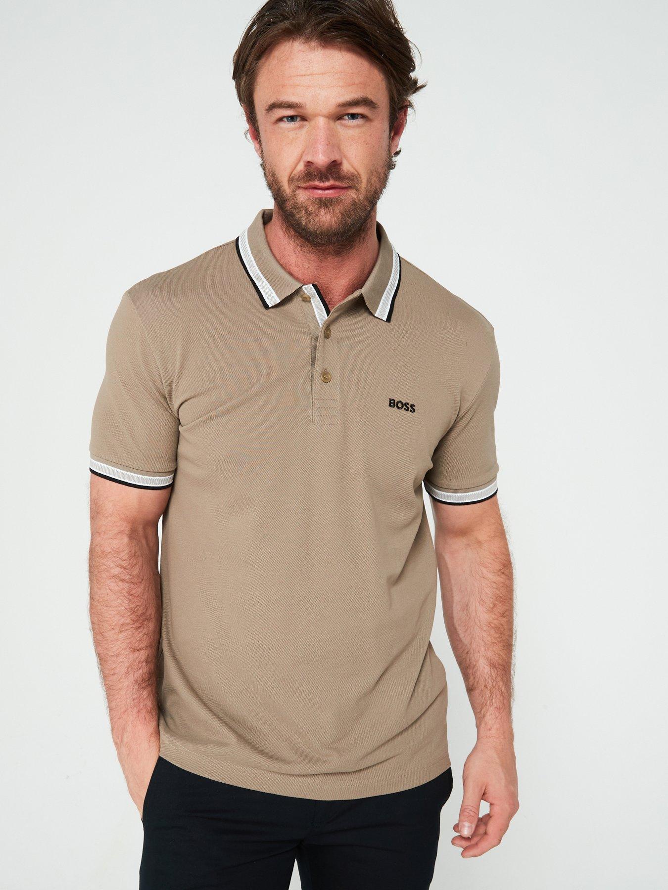 BOSS Paddy Regular Fit Polo Shirt - Khaki