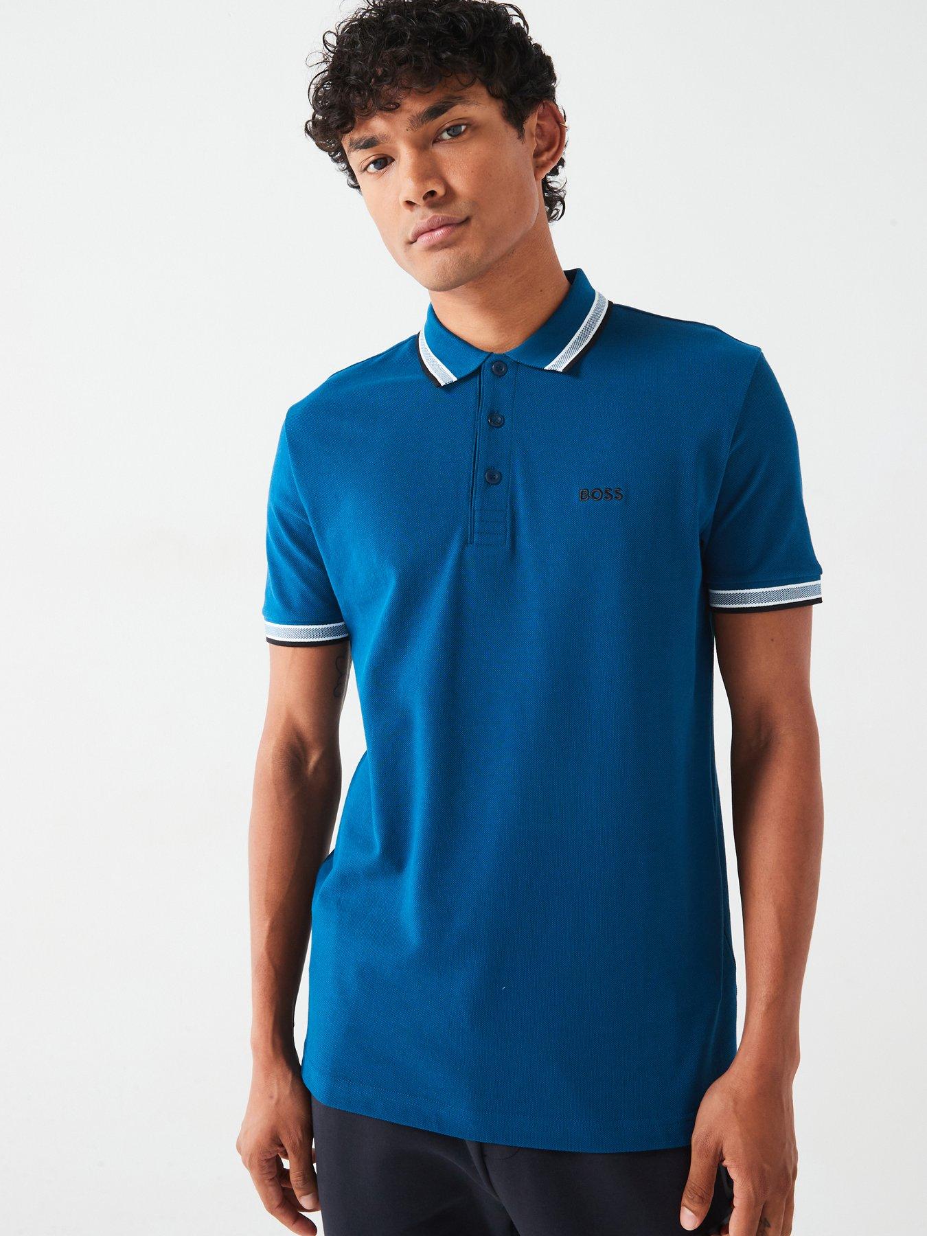 BOSS Paddy Regular Fit Polo Shirt - Blue
